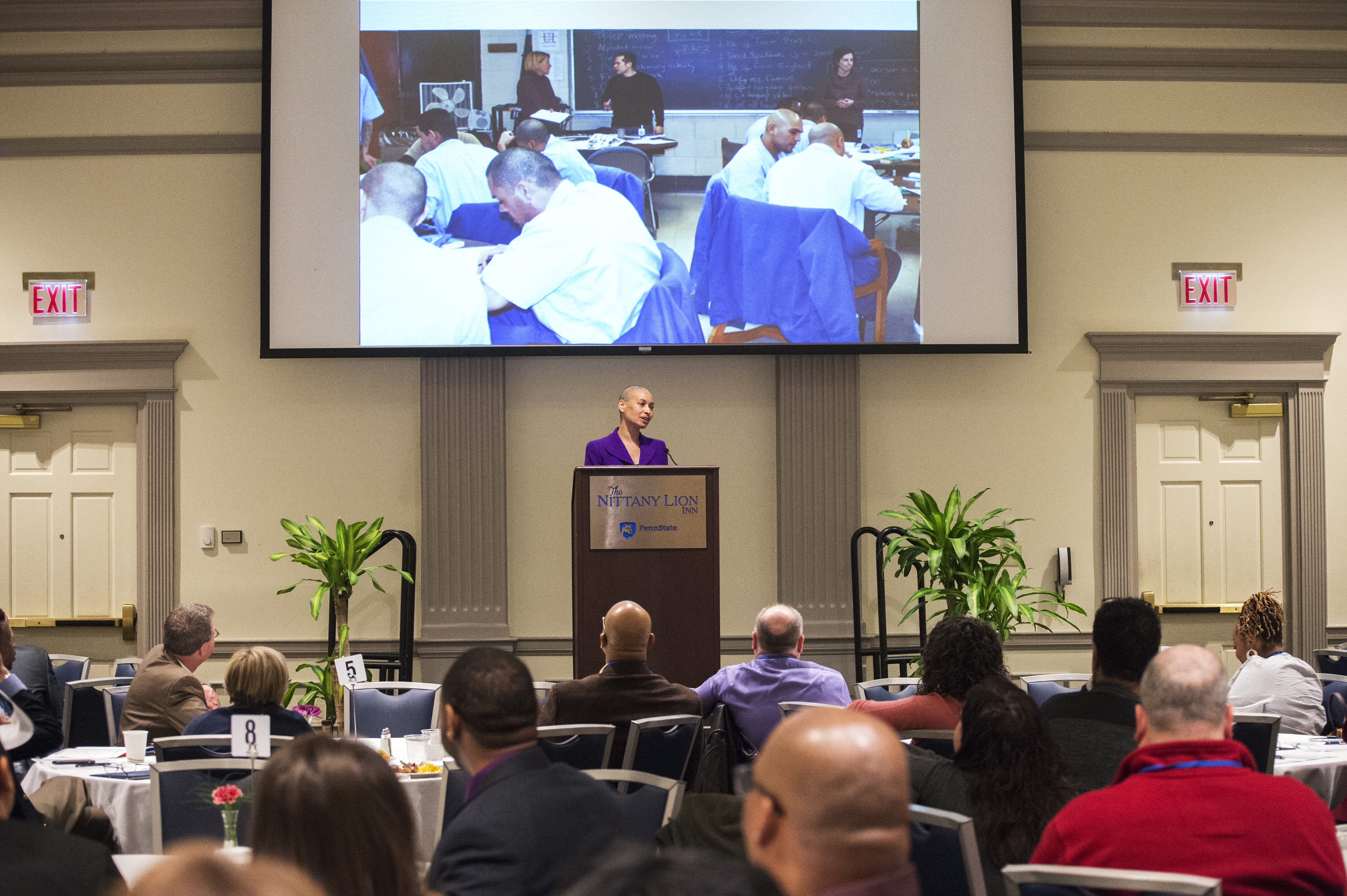 Rebecca Ginsburg speaking at the Prison Education and Reentry Summit