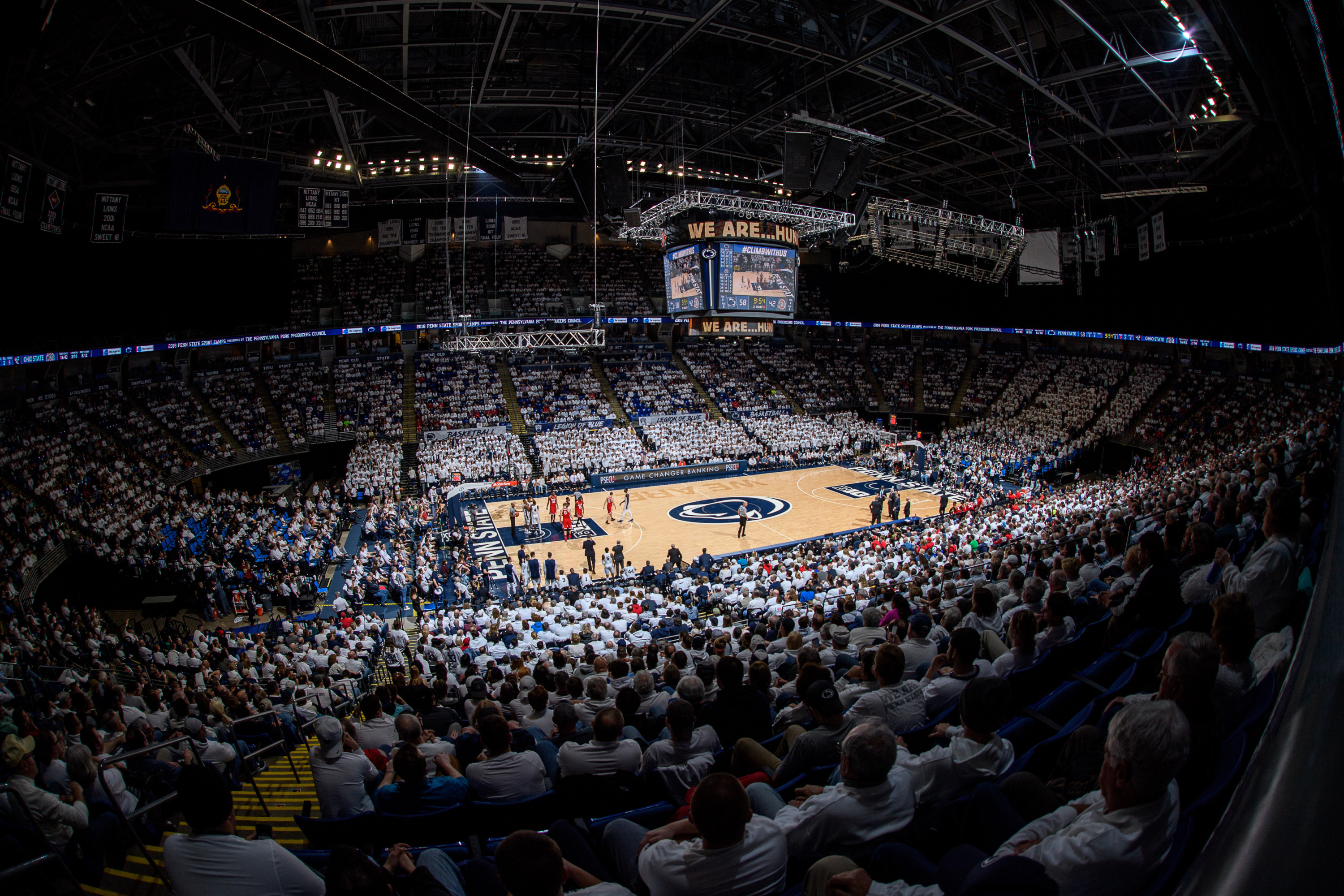 basketball arena filled with fans