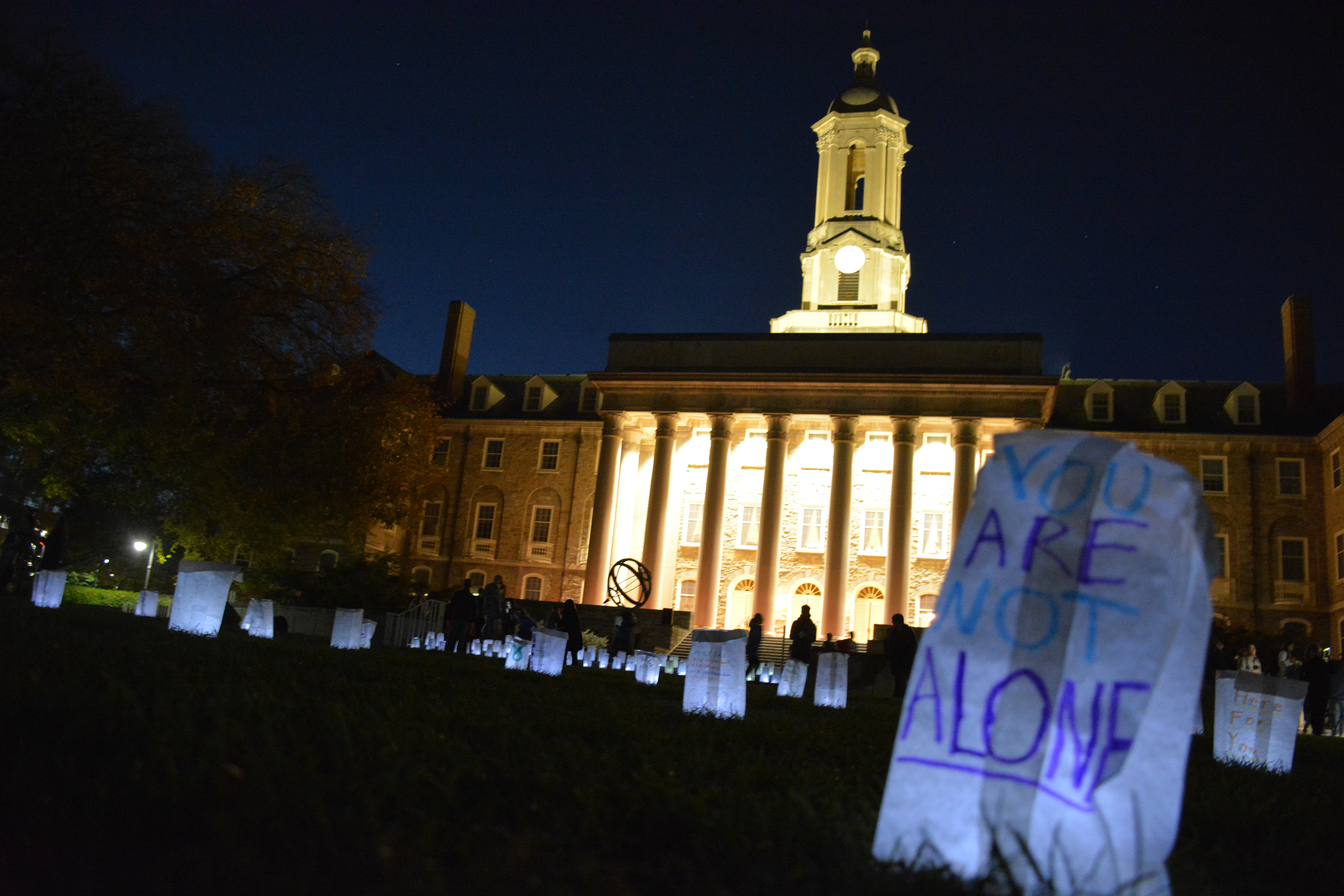 lantern in front of old main