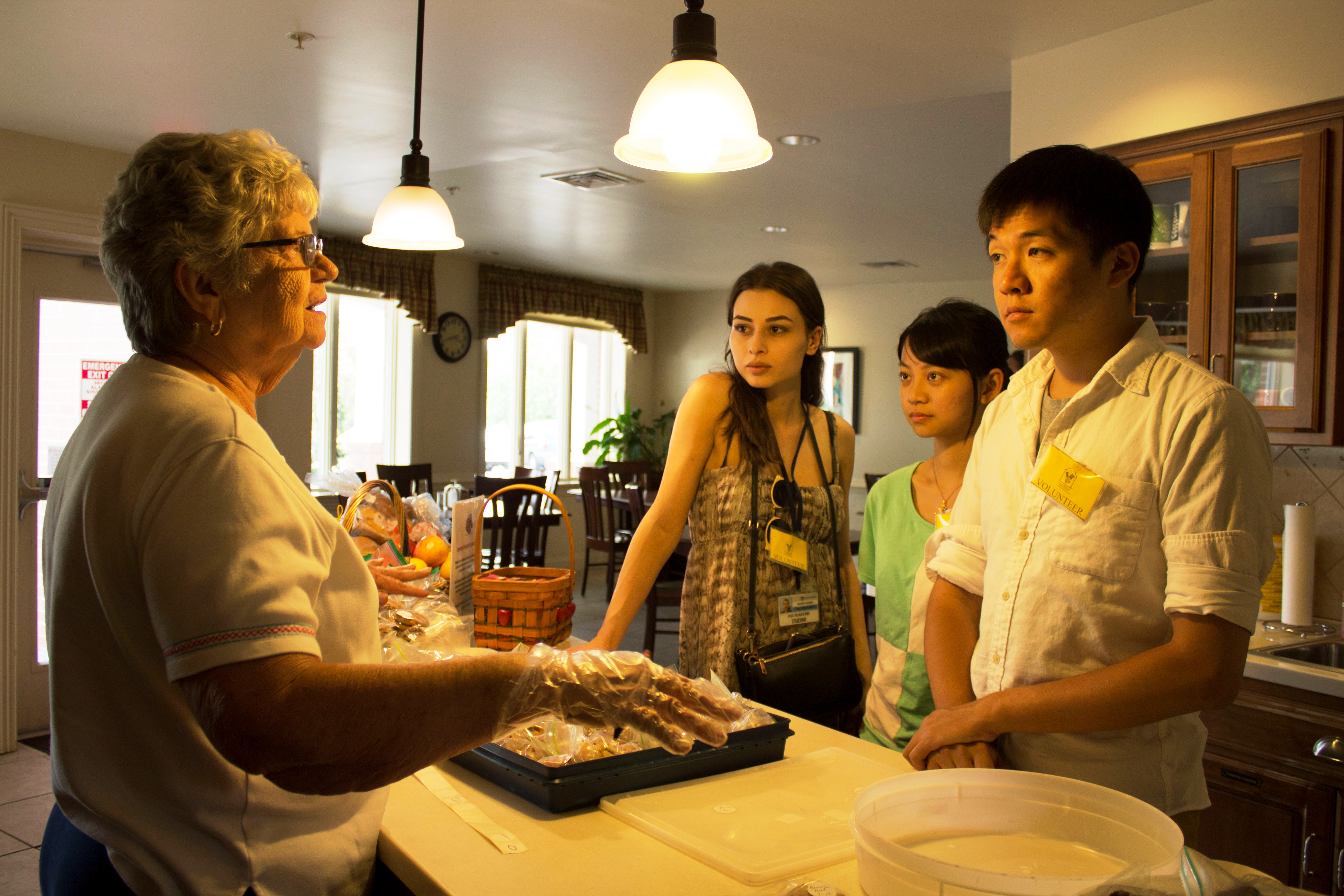 Three international students work at Ronald McDonald House in Hershey.