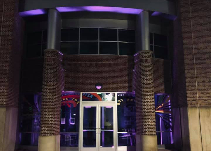 Center for Sexual and Gender Diversity Lit up Purple