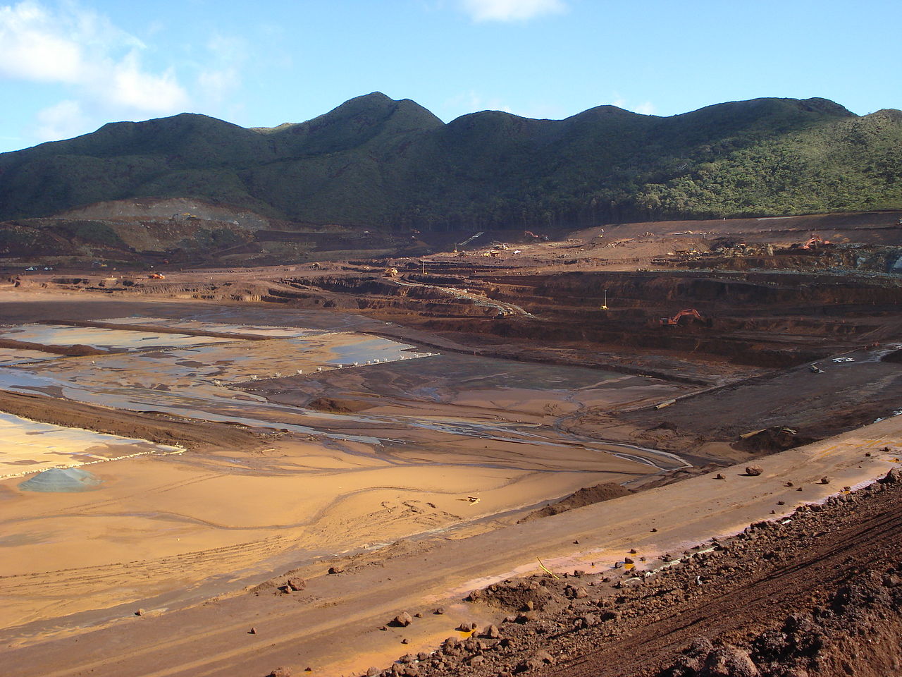 large pit storing mine waste