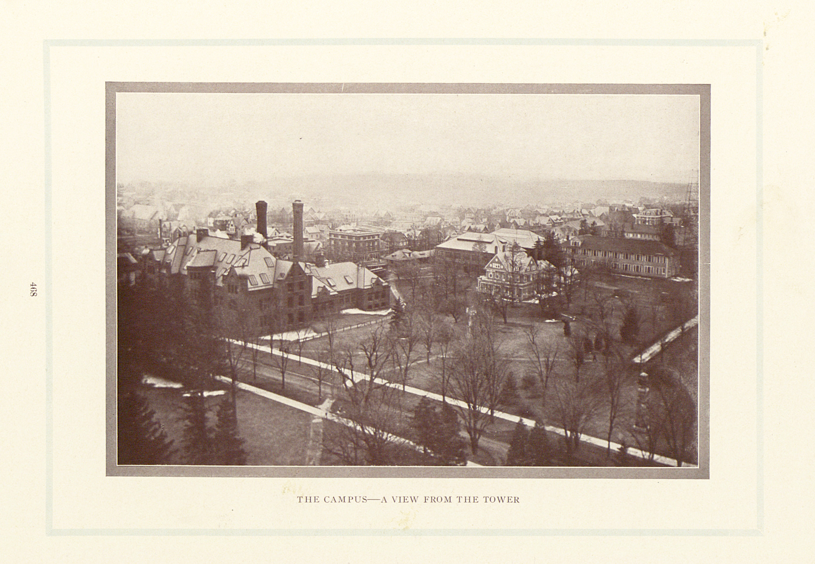 1916 view of Penn State campus from tower