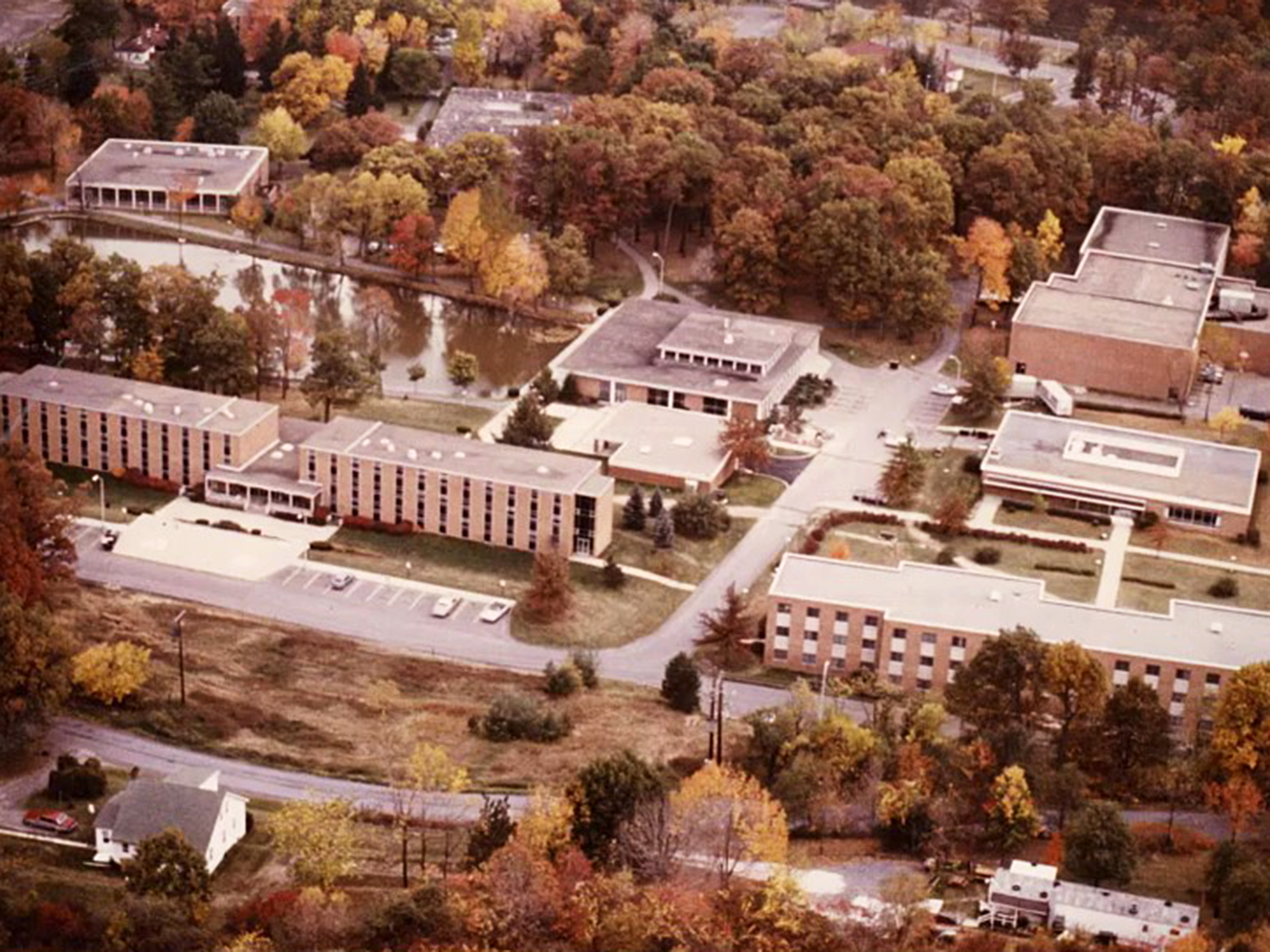 An aerial view of the Penn State Altoona campus