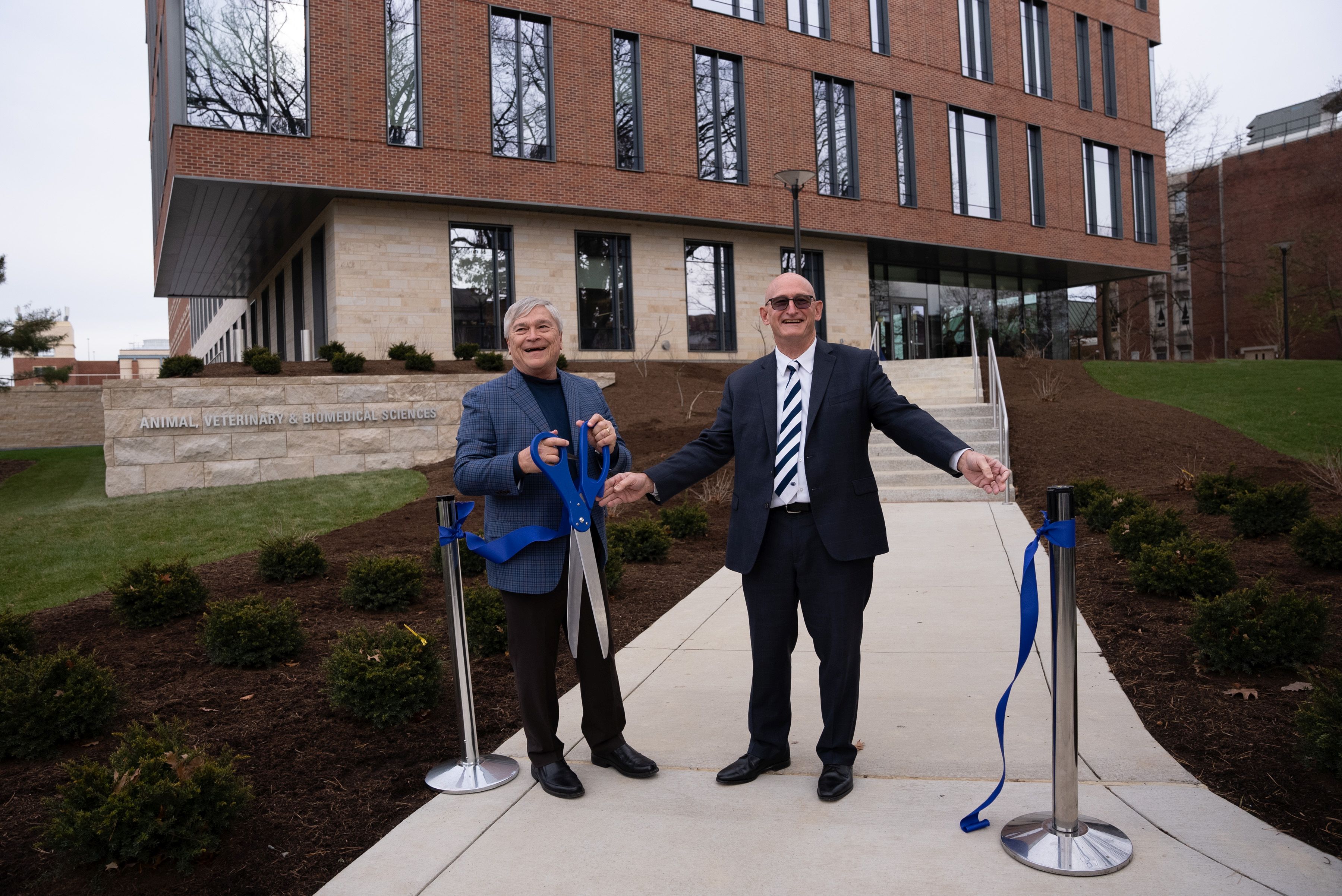 AVBS Bldg Ribbon Cutting - Pres. Barron and Dean Roush