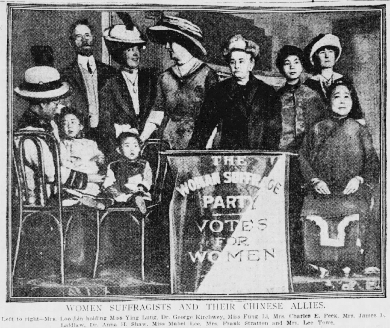  "Woman Suffragists and their Chinese Allies" from the New York Tribune, April 11,  1912 