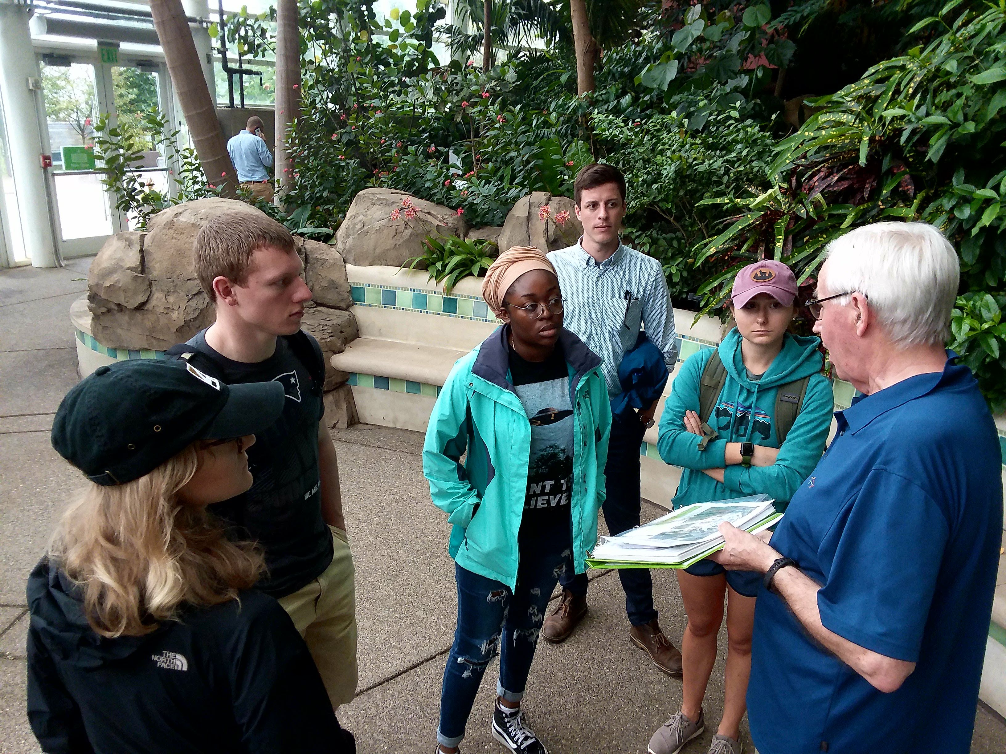 Students at Phipps Conservatory