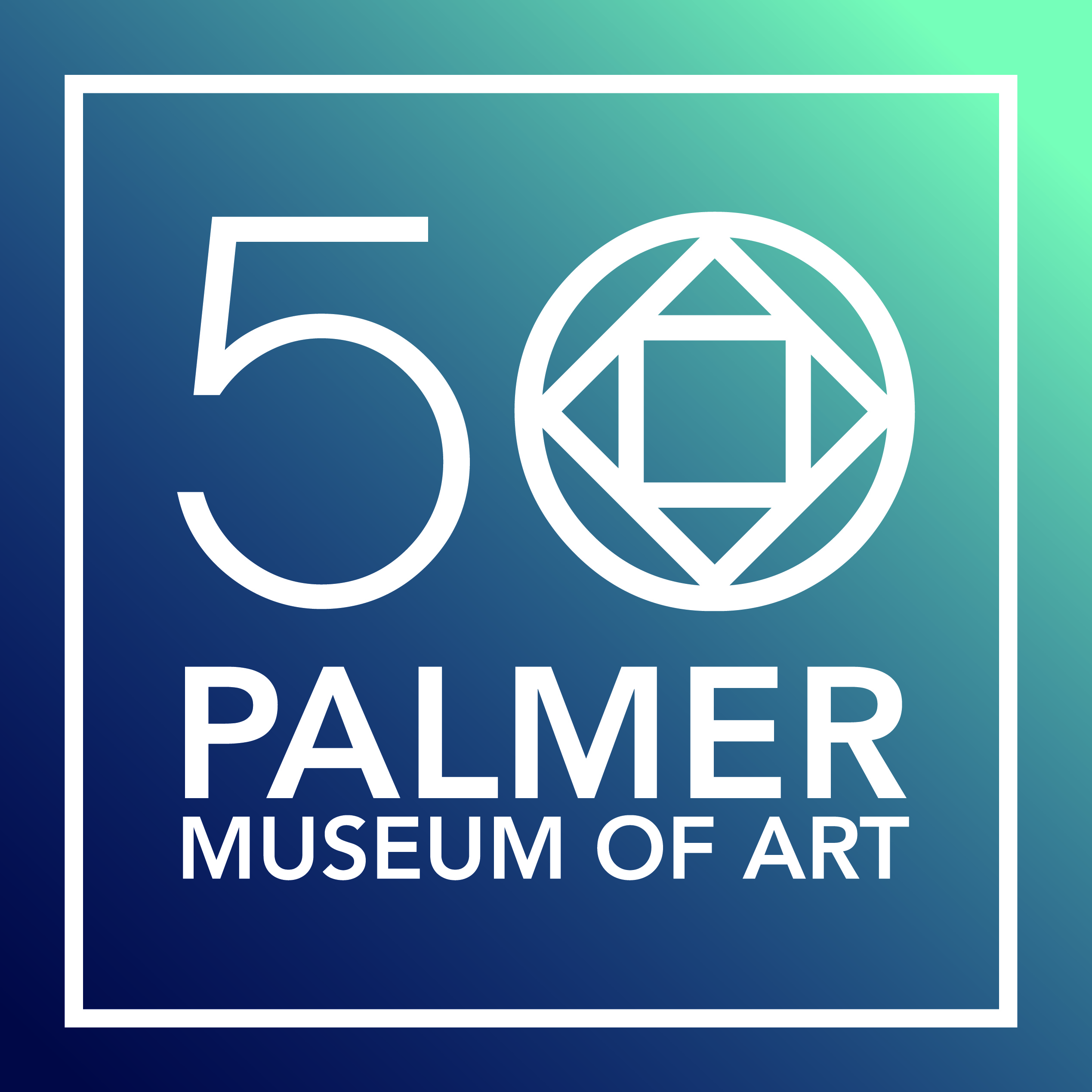 Palmer Museum of Art 50th anniversary logo