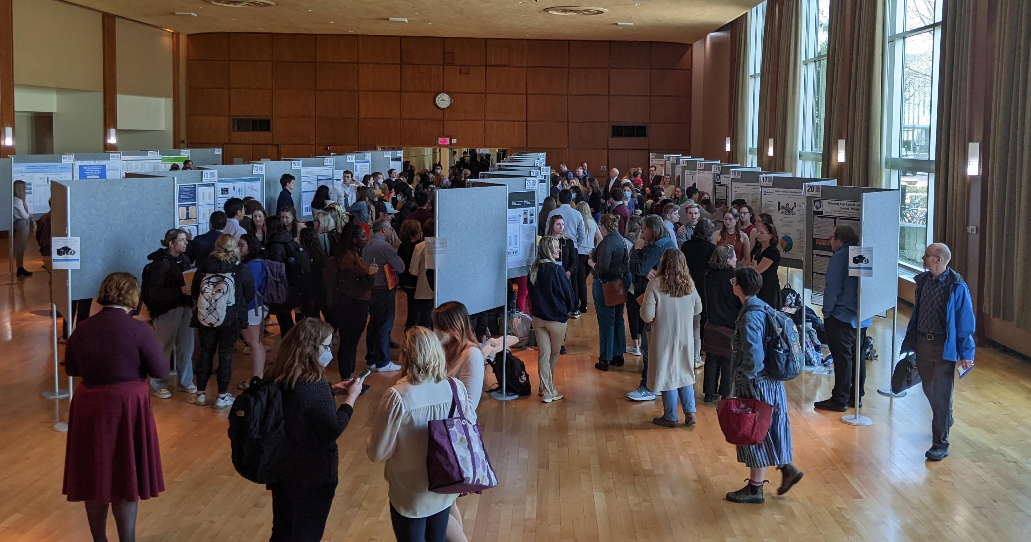 Wide shot of Alumni Hall during Exhibition