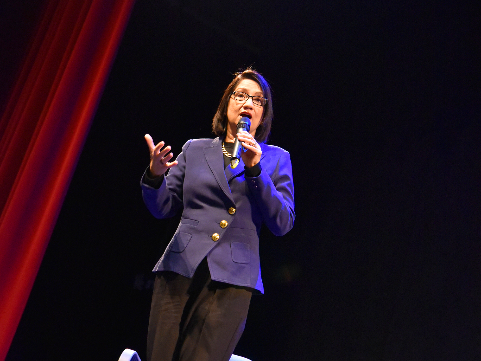 President-elect Neeli Bendapudi offers remarks at Penn State Altoona