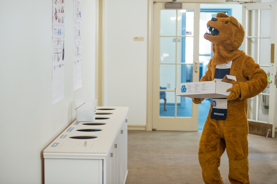 Nittany Lion Recycles