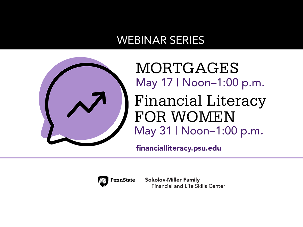 Webinar series: Mortgages May 17, For Women May 31