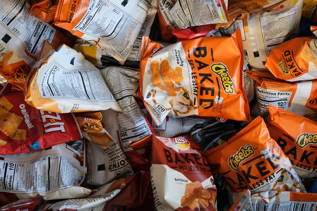 Several bags of individually packaged snacks