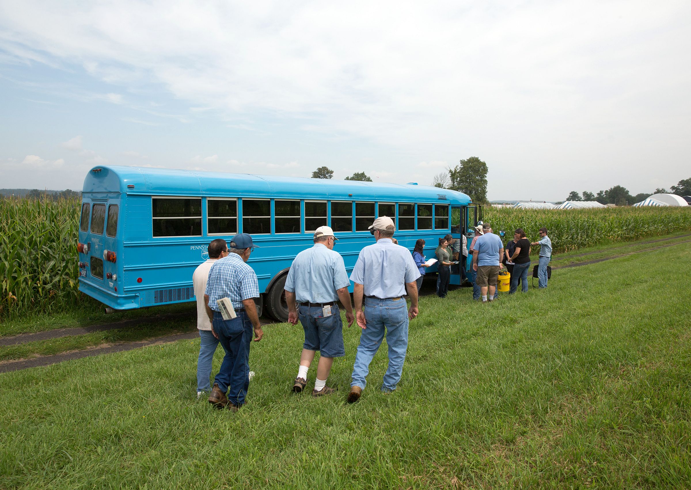 Visitors on an Ag Progress Days tour