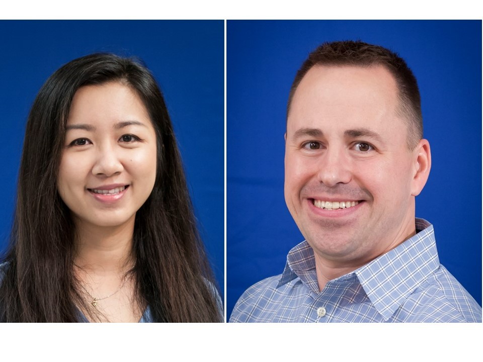 headshots of Xialing Lin and Frank Sorokach