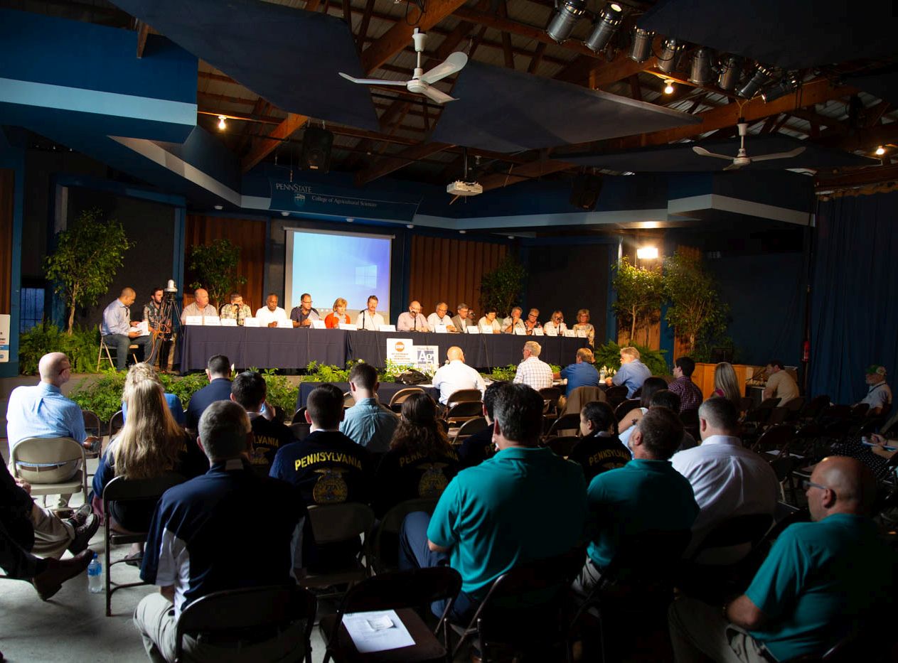 Joint meeting of the Pa. House and Senate Ag and Rural Affairs committees at 2019 Ag Progress Days