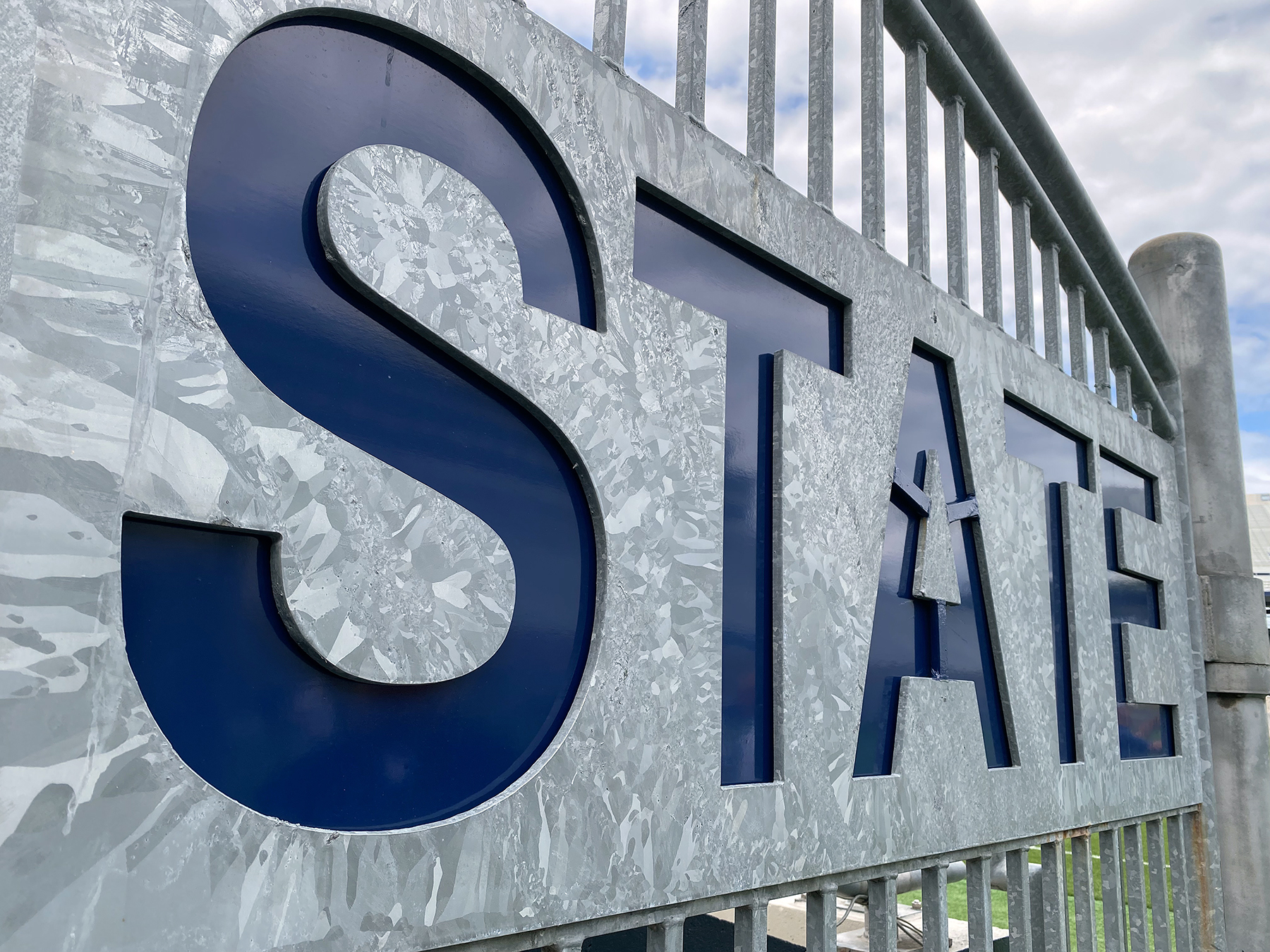 "State" section of gate in Beaver Stadium tunnel