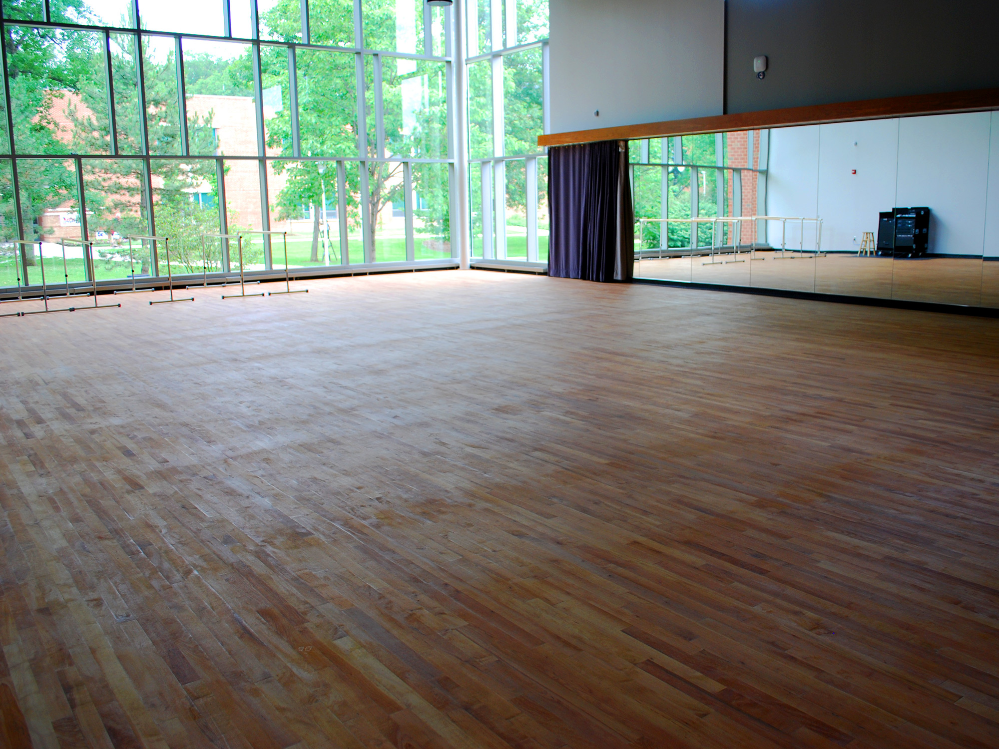 Dance studio in the Misciagna Family Center for Performing Arts at Penn State Altoona