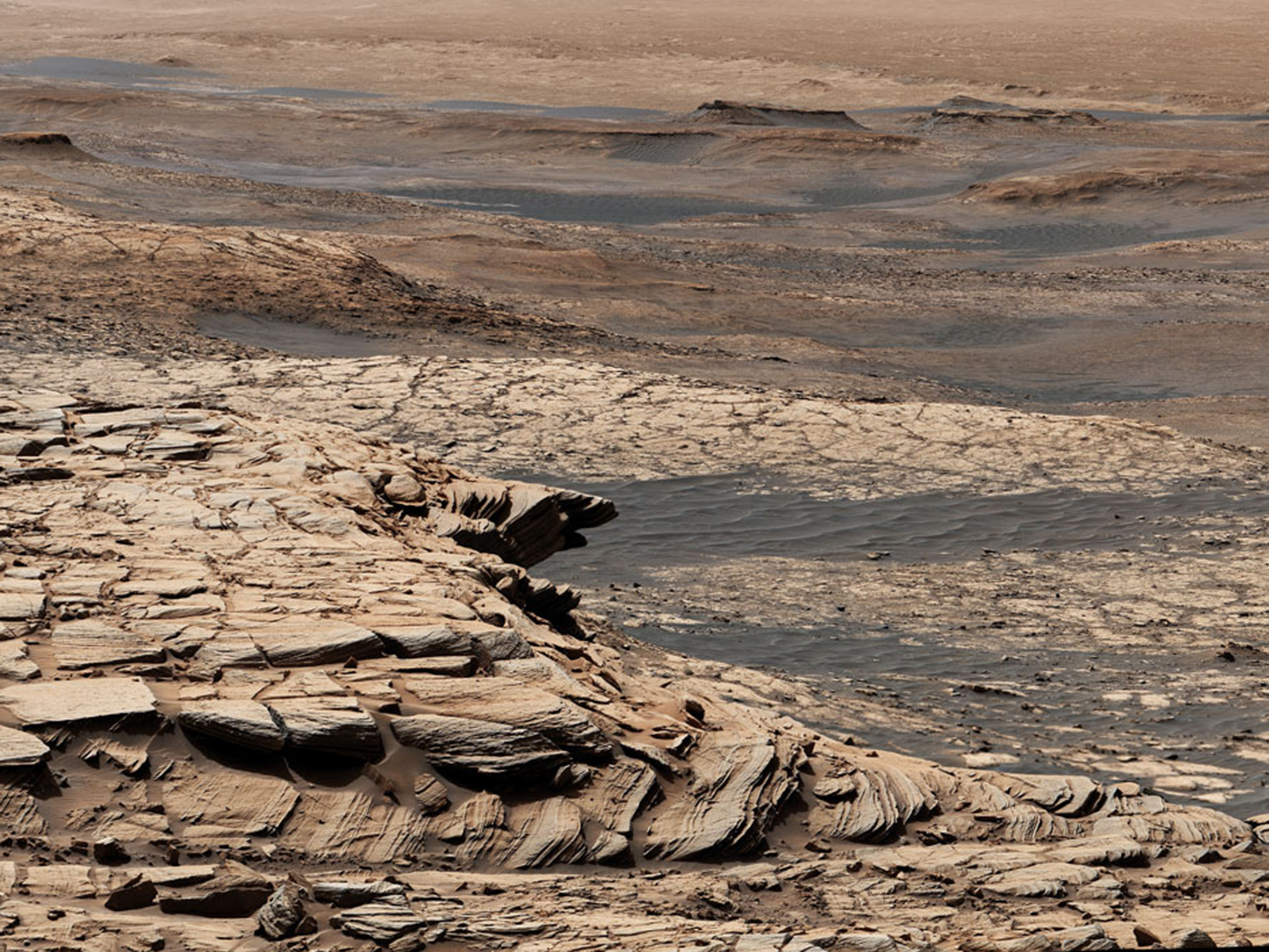 A crater on Mars