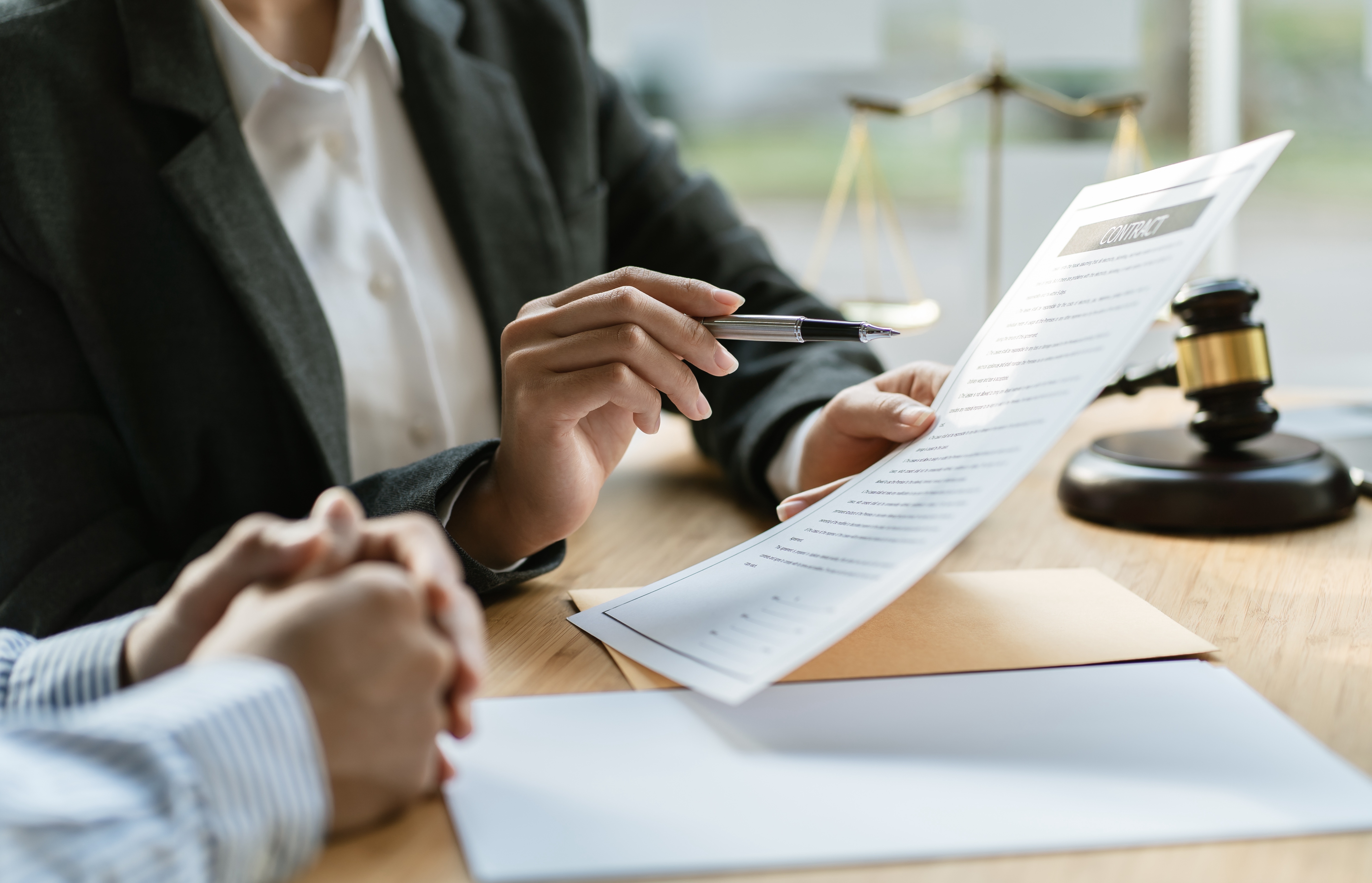 Person holding paperwork