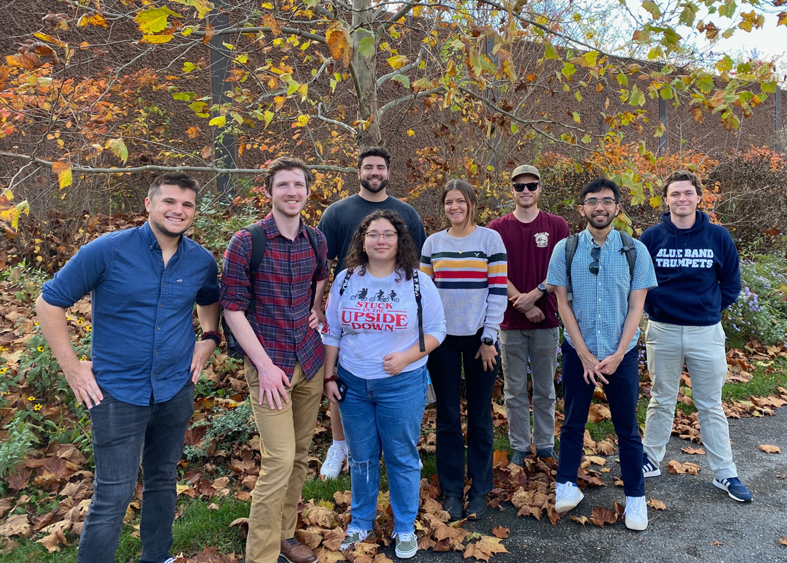 The eight landscape architecture students in LARCH 414 this semester during their field trip to Baltimore.