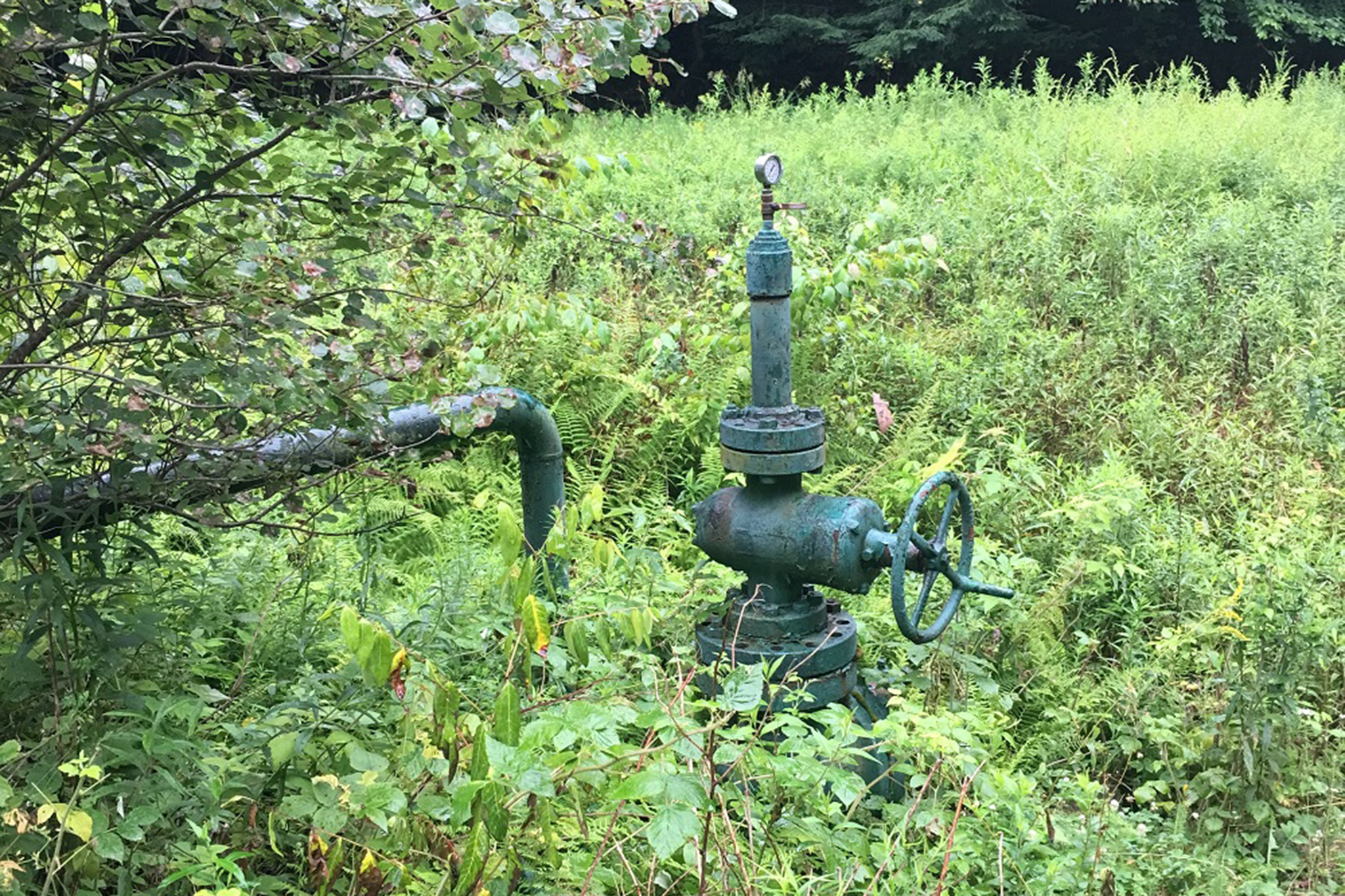 An abandoned gas well in Pennsylvania 