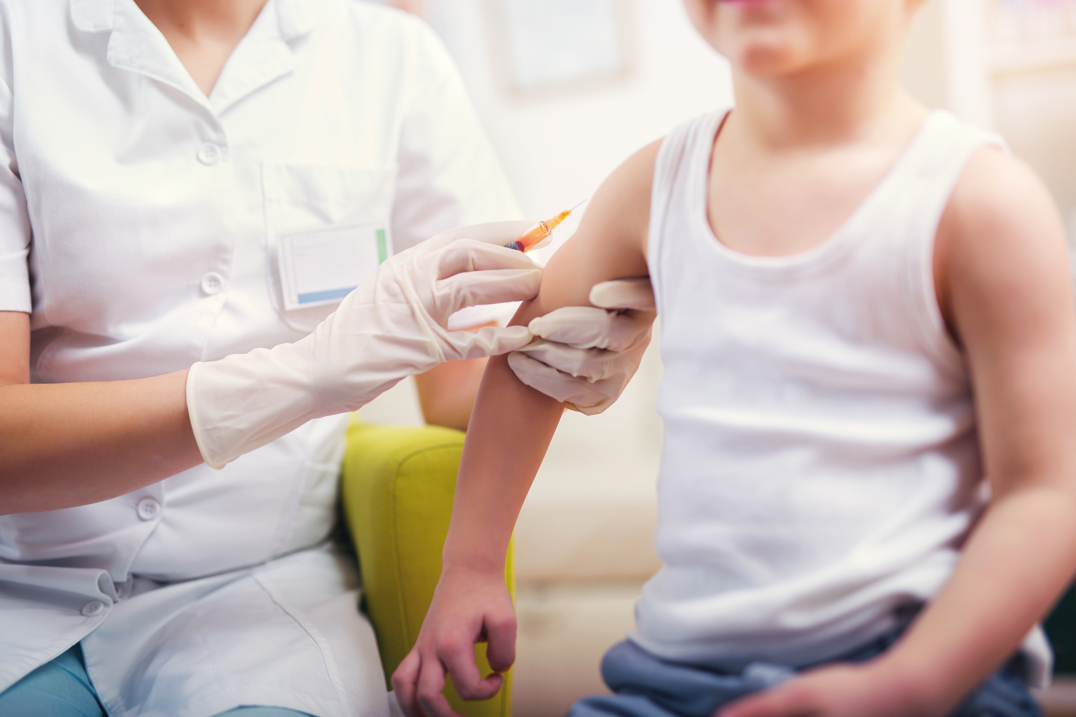 Child getting a vaccine