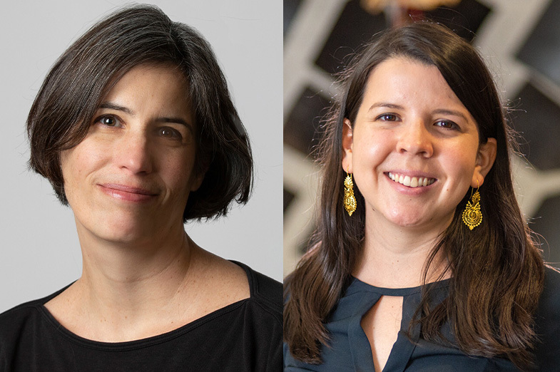 Headshots of Lisa Iulo, at left, and Elena Vazquez