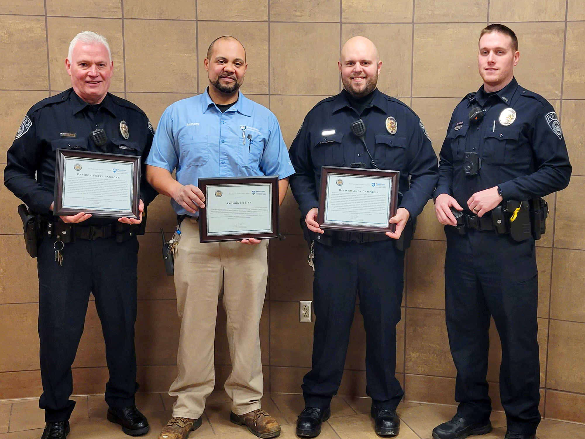 Scott Pankoke, Anthony Geist, Andrew Campbell, and Jason Salm