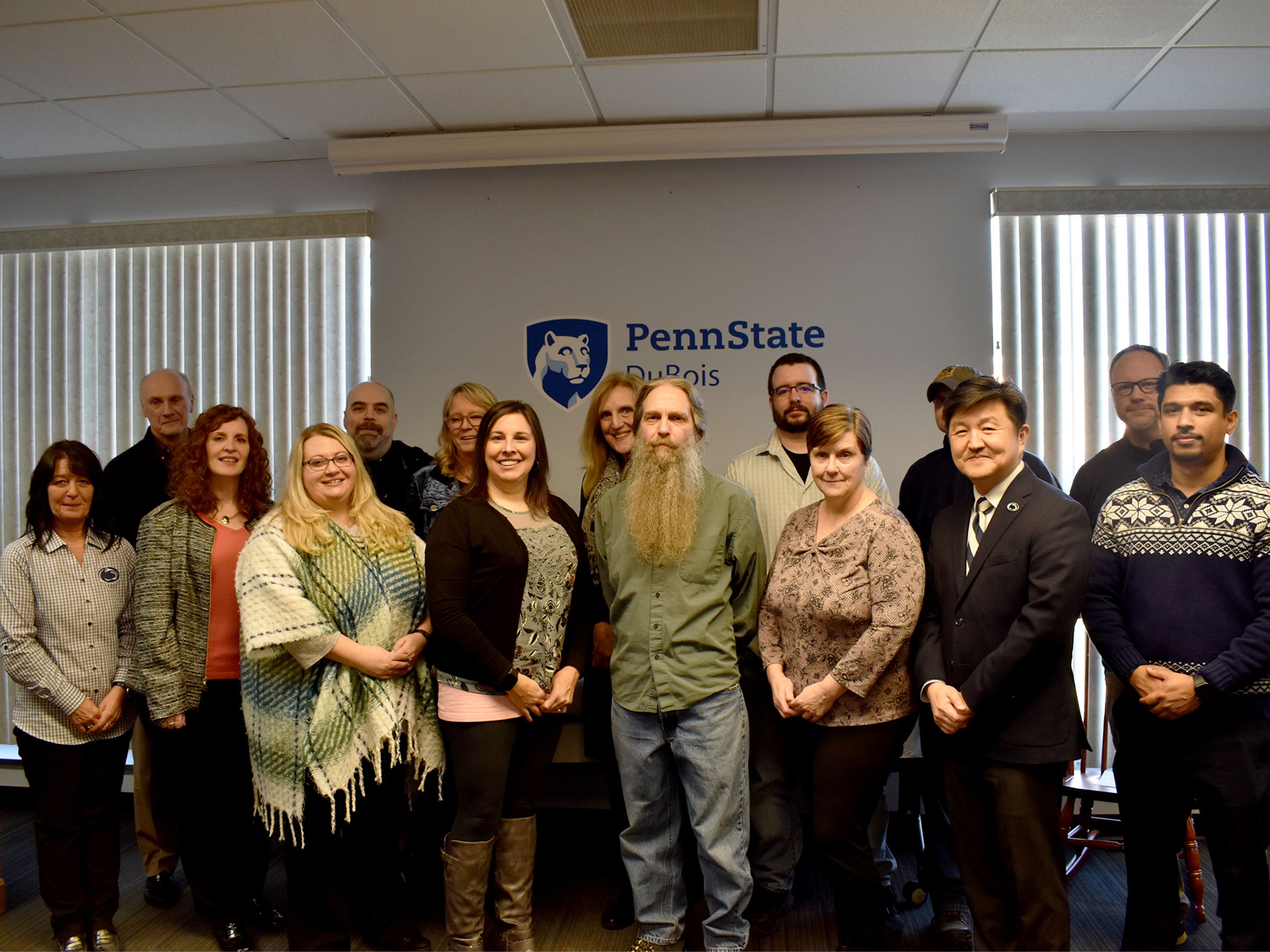 Members of the faculty and staff at Penn State DuBois who were recognized for their length of service to the campus at a special luncheon