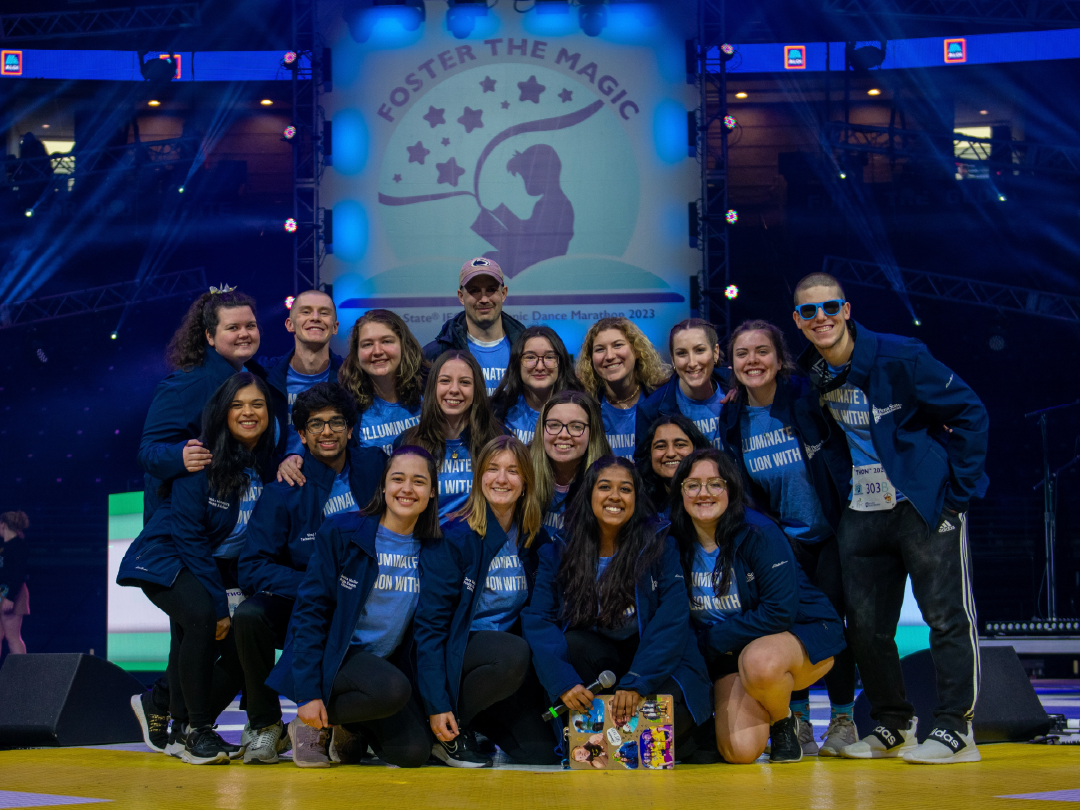 The Homecoming committee gathered on the THON stage to announce the 2023 theme