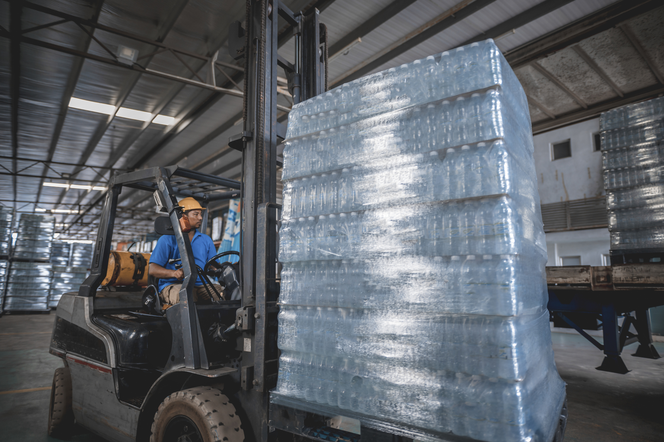 making pallets of water