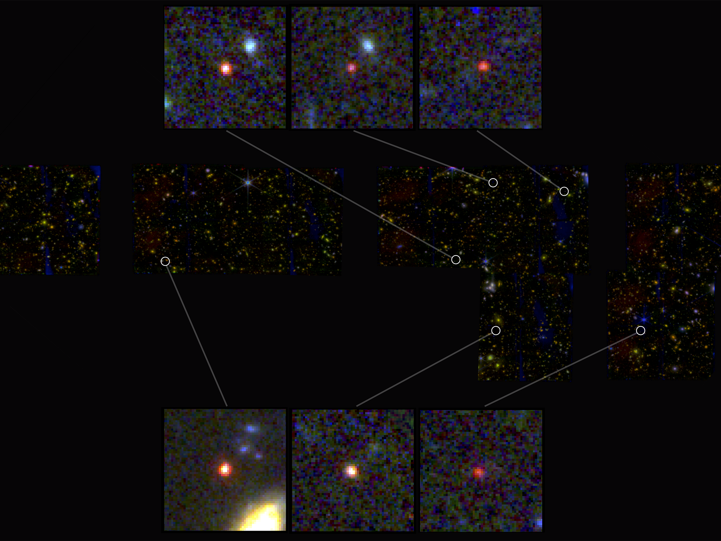 images of distant starlight taken by the James Webb Telescope 