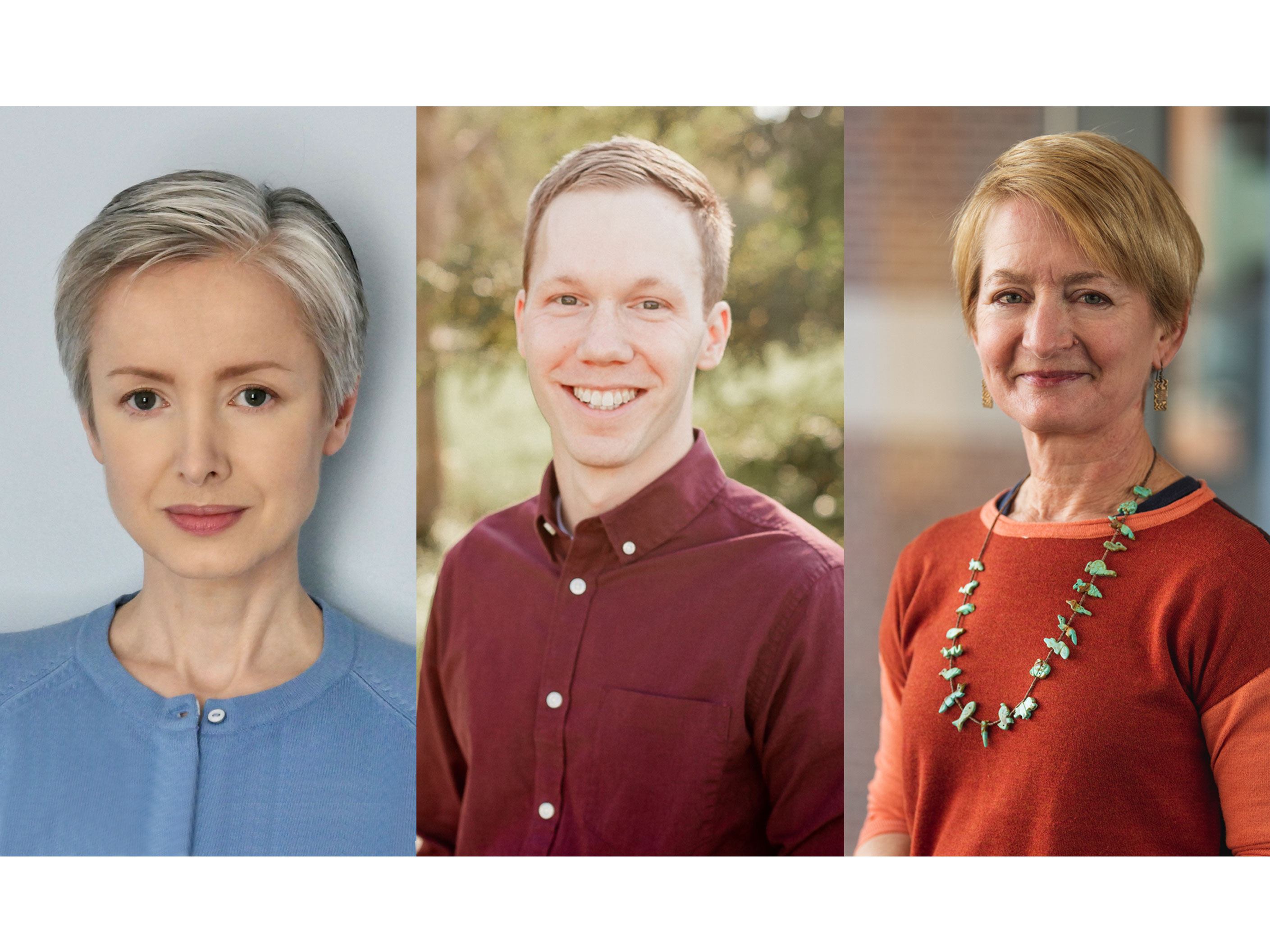 Collage of three headshots