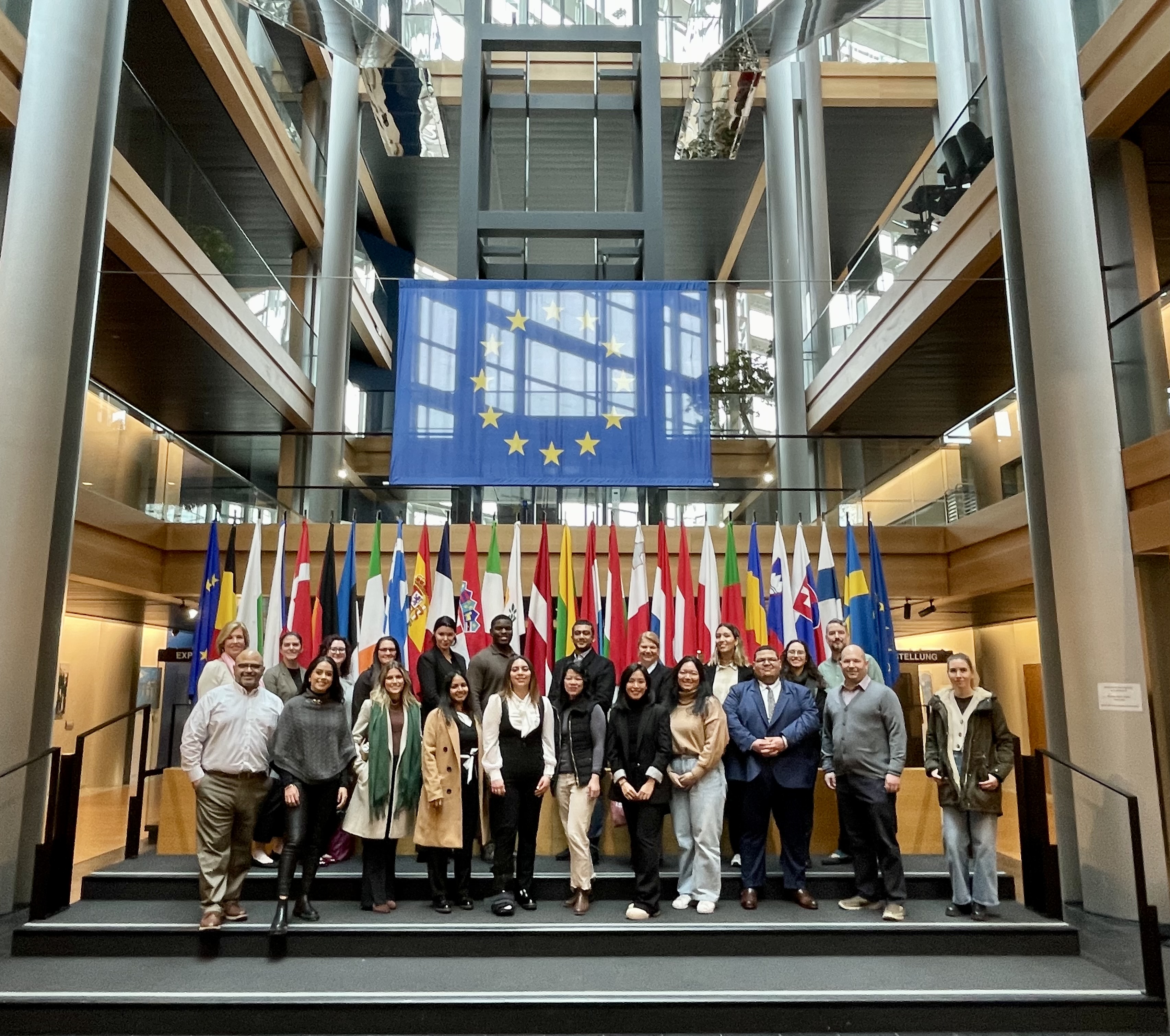 A group of Penn State Great Valley students at the European Parliament