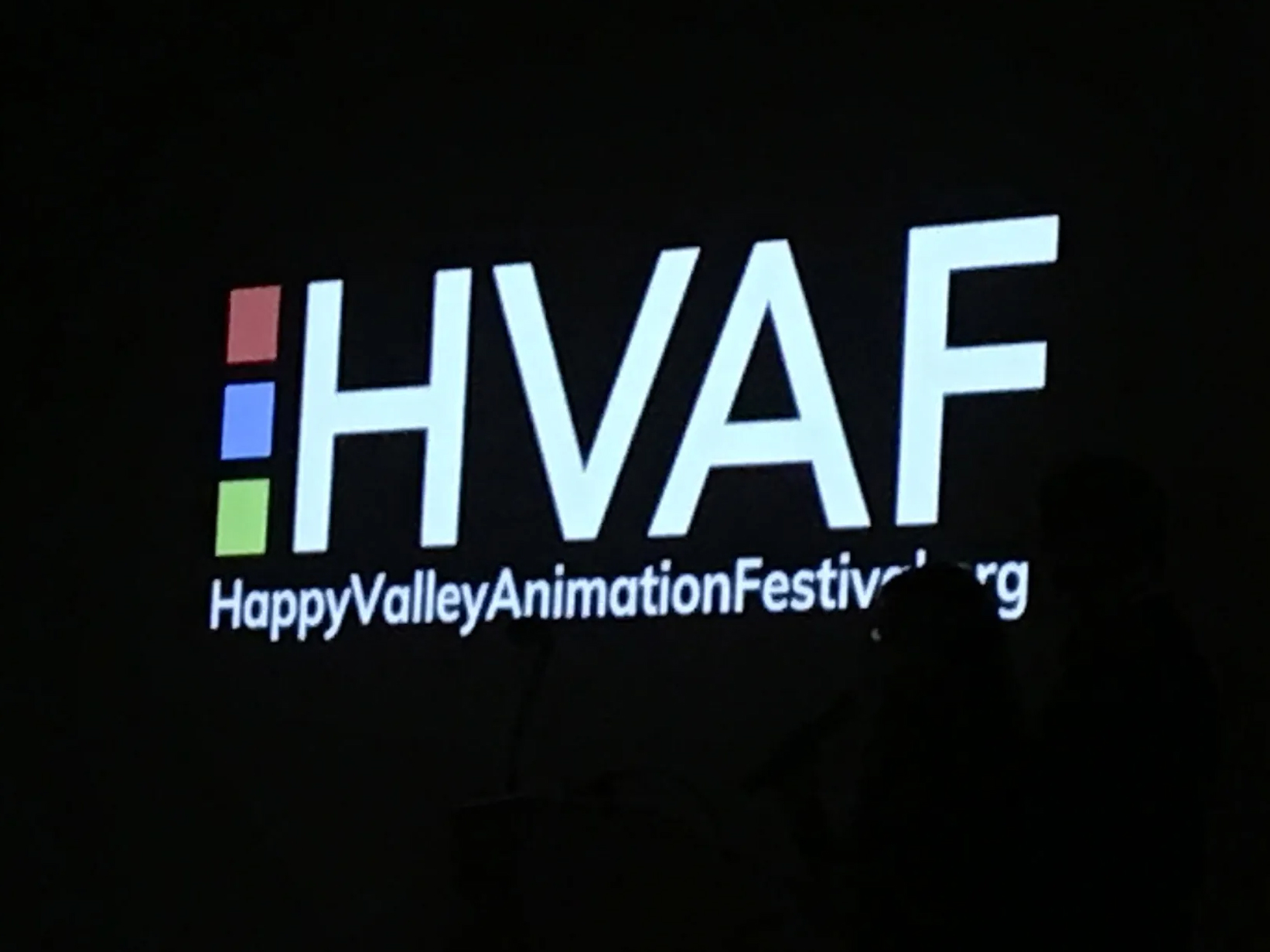 Happy Valley Animation Festival logo with words HVAF and happyvalleyanimationfestival.org