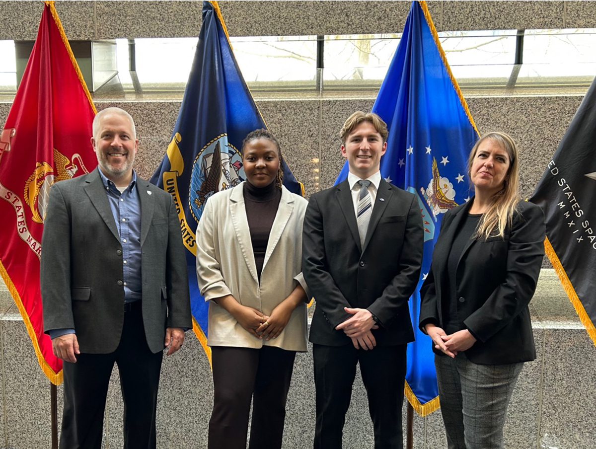 A photo of Paul Mittan, Lydia Mabamije, Roman Nagirniak and Michelle Darnell.