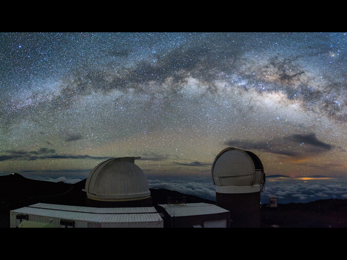 The Pan-STARRS telescopes on Haleakalā in Hawaii 