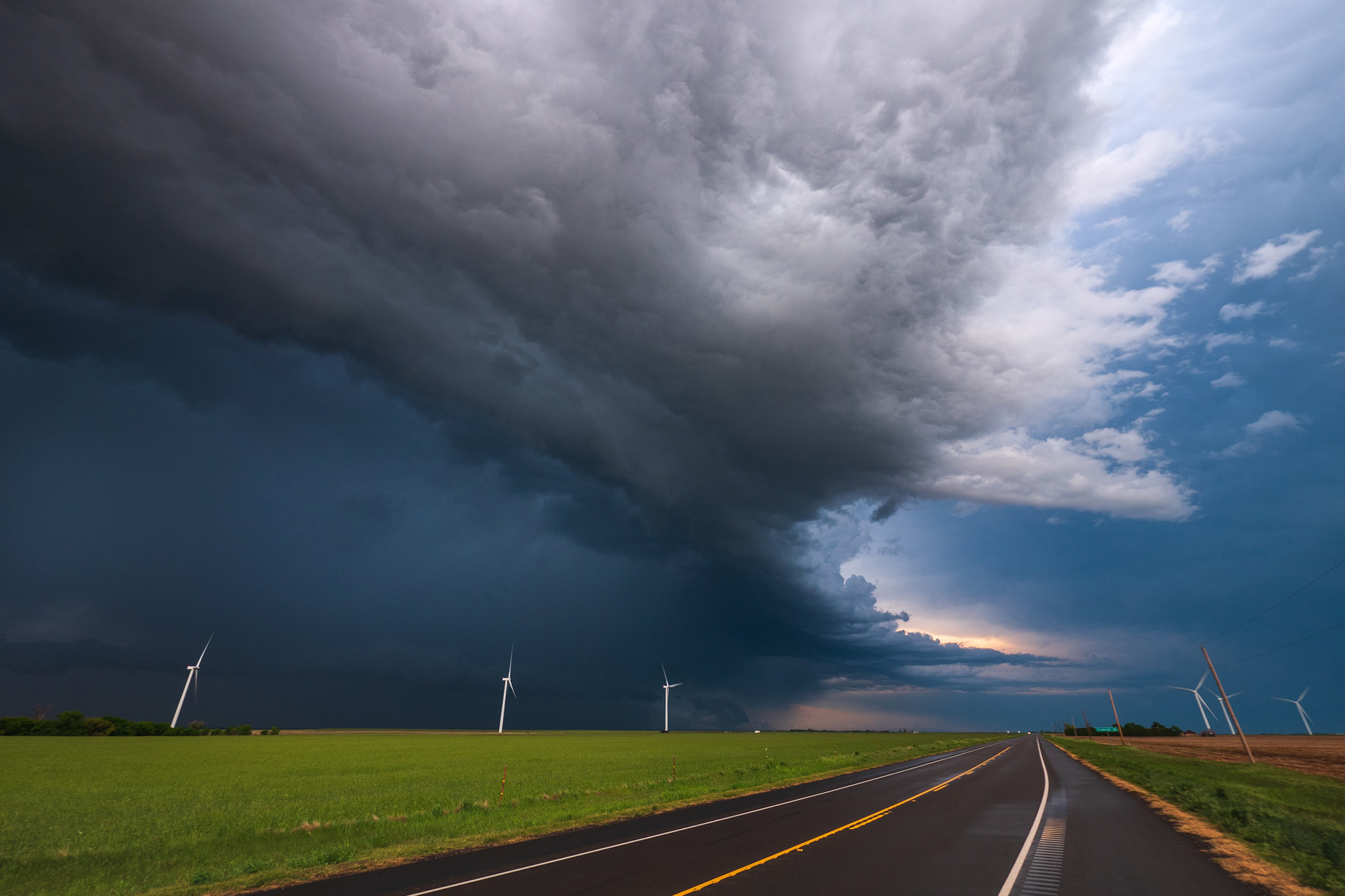 A thunderstorm rolls over the Texas prairie.