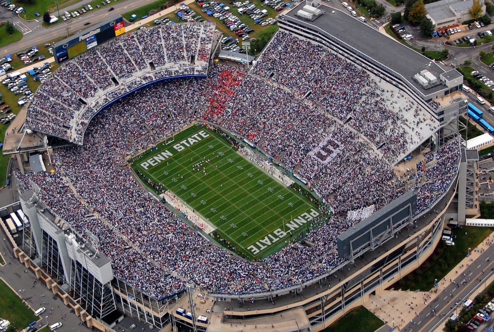 Aerial view of Beaver Stadium  