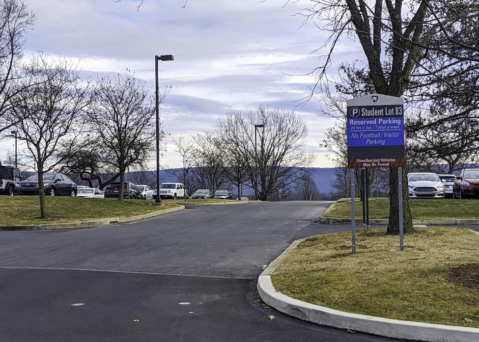 Street view of entrance to Lot 83