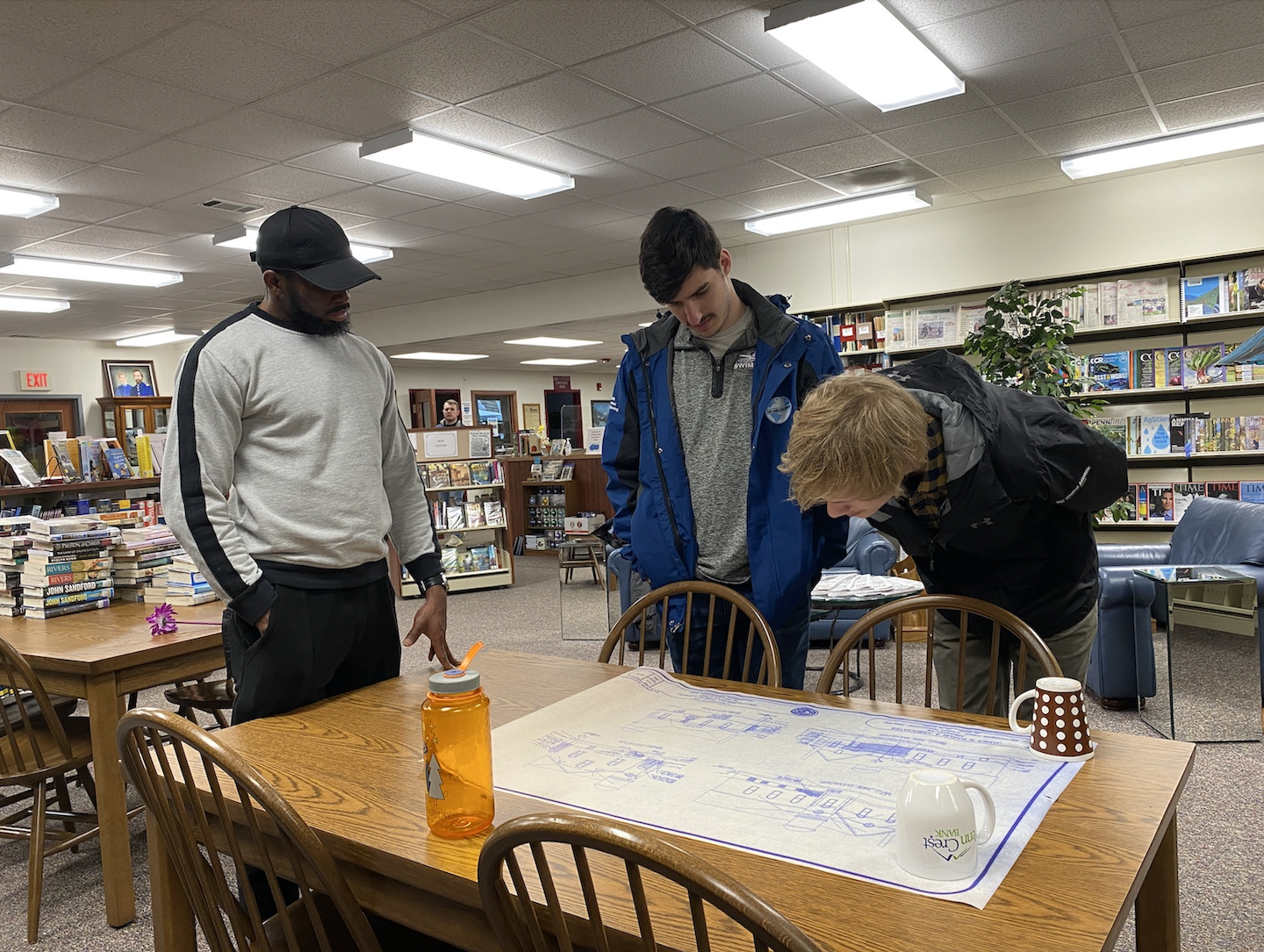 Solar Design (EGEE 437) students, taught by professor Nelson Dzade, on a field trip to the public library of Williamsburg, Pennsylvania, examine site conditions for solar application.