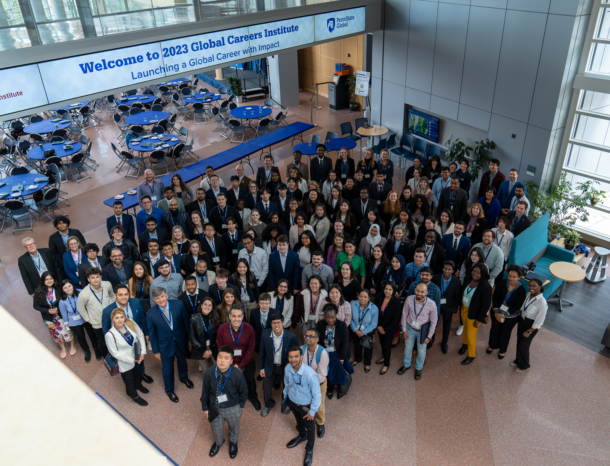 A group shot of attendees of the Global Careers Institute (about 125)