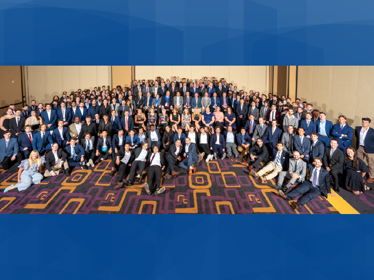 Members of Zeta Beta Tau gather at an annual convention