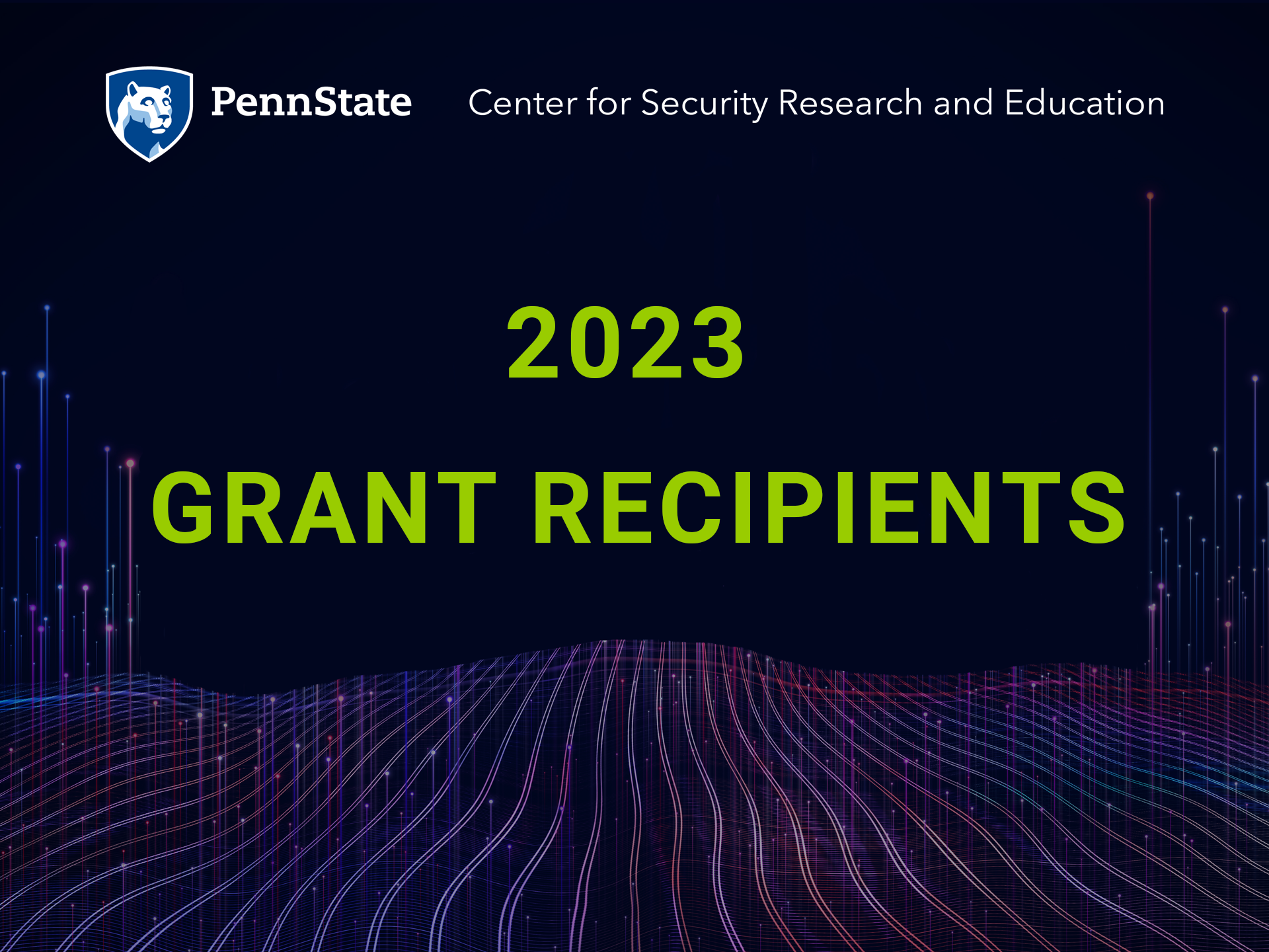 Text reading CSRE 2023 grant recipients