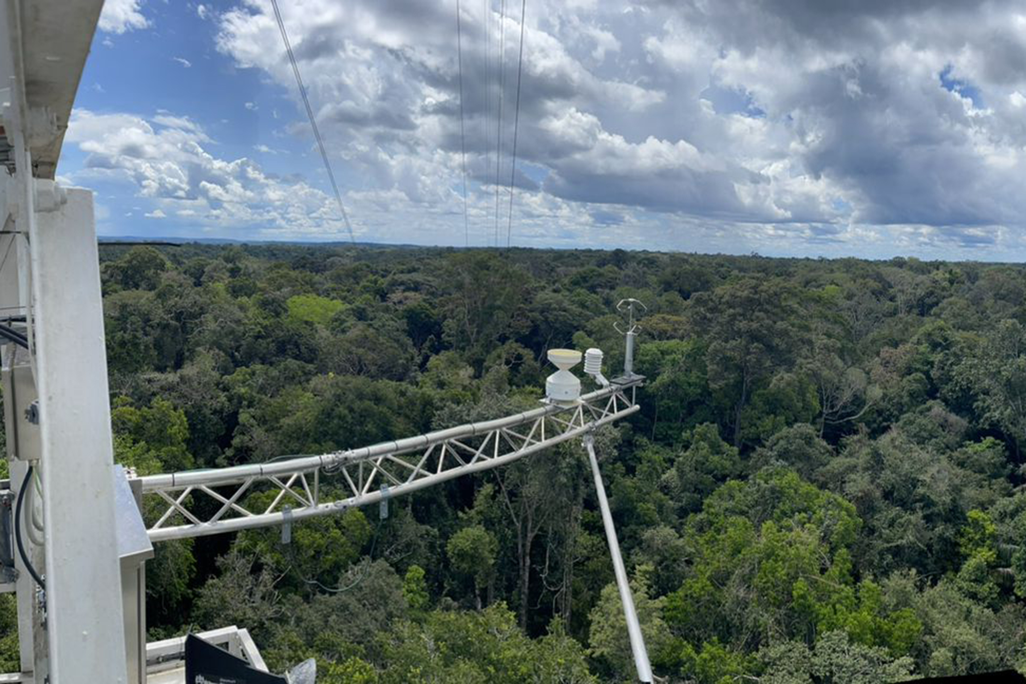 The Amazon Tall Tower Observatory stands over the central Amazon rainforest