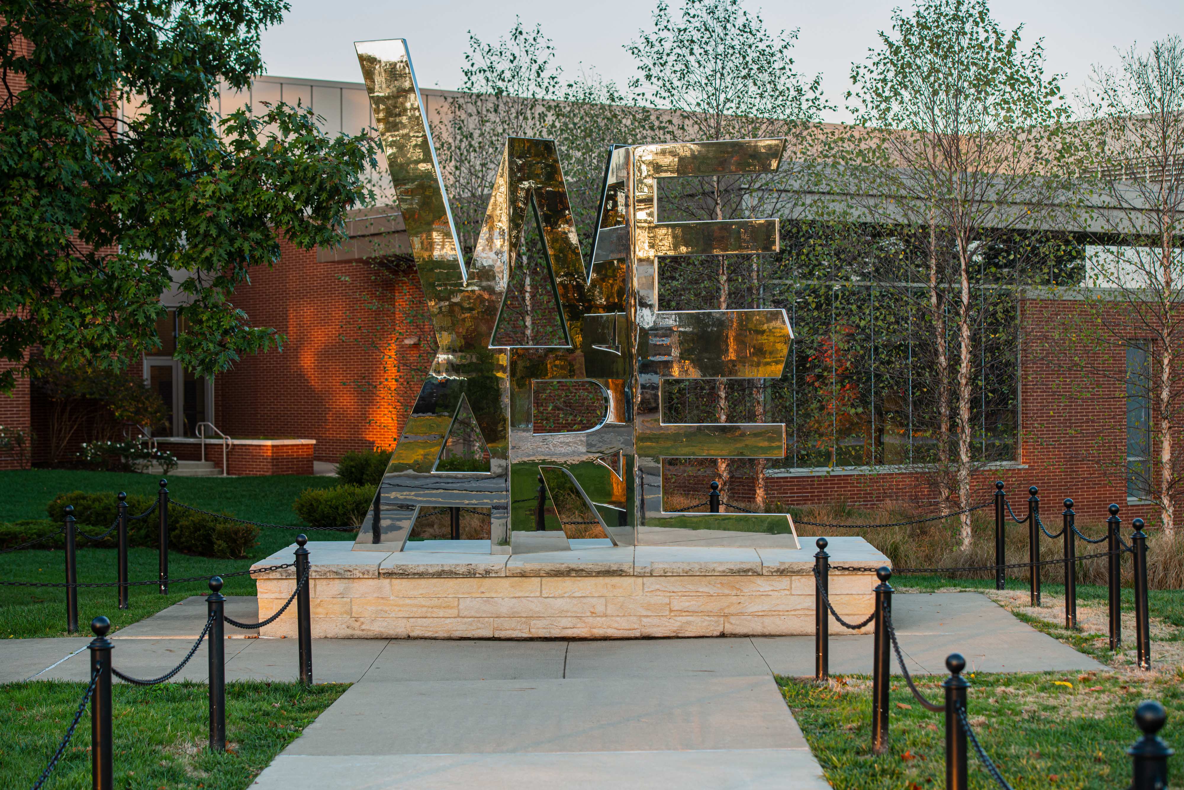 The We Are statue at Penn State.