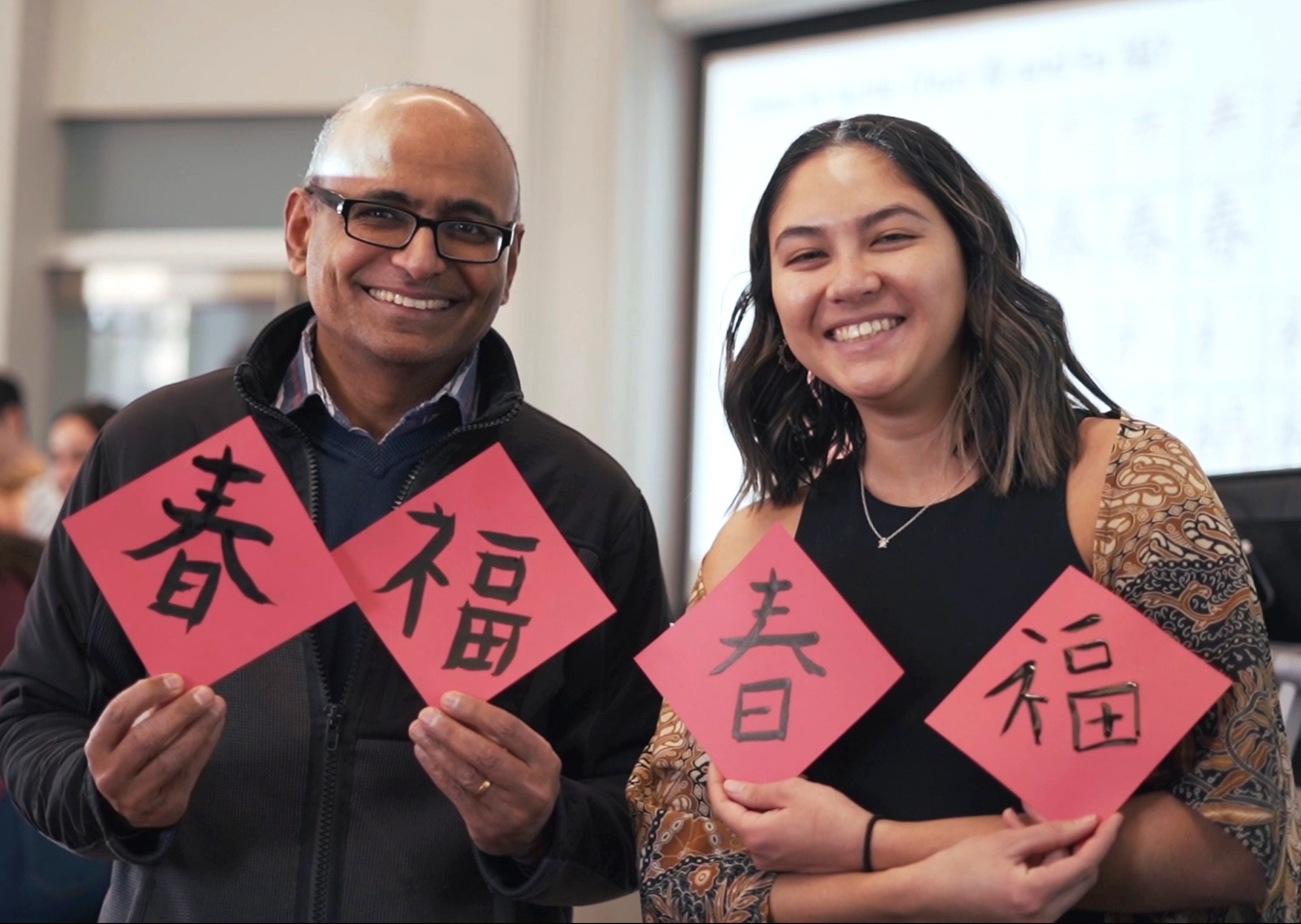 Professor Venkatraman Gopalan and graduate student Angela Cleri 