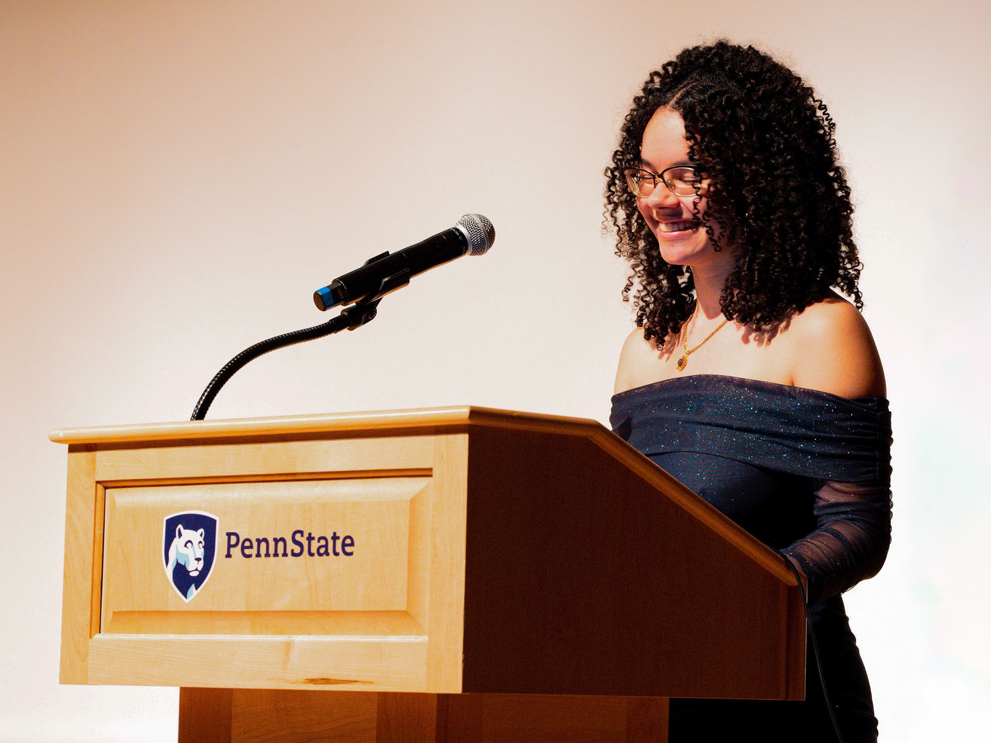 Lenneya Murray spoke at the Penn State NAACP’s All-White Affair, an event celebrating the contributions of Black advocacy and excellence at Penn State.