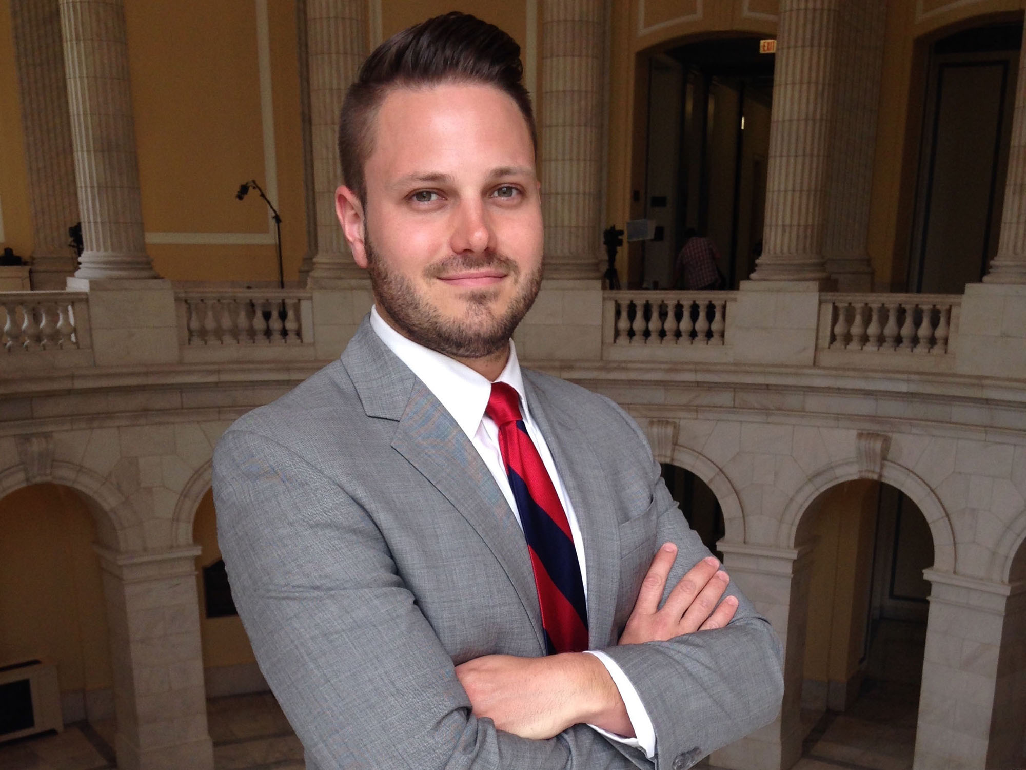 Headshot photo of Chris Wood in the U.S. Capitol